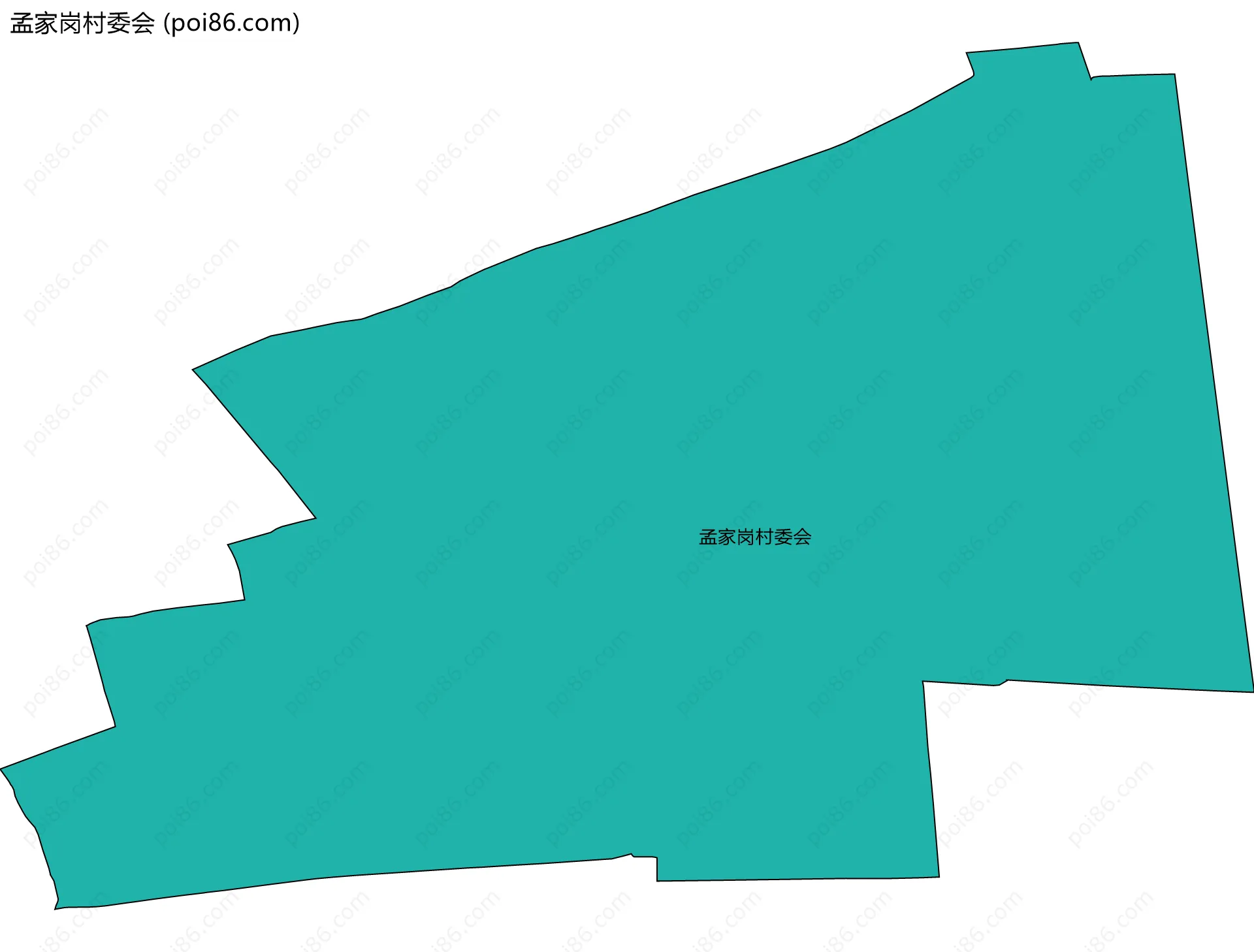 孟家岗村委会边界地图