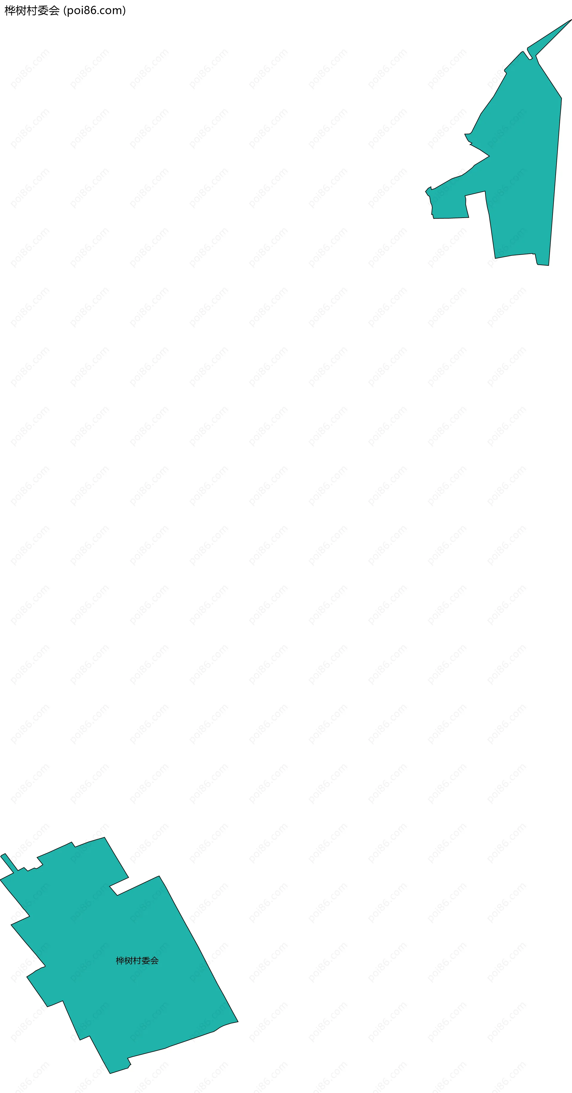 桦树村委会边界地图