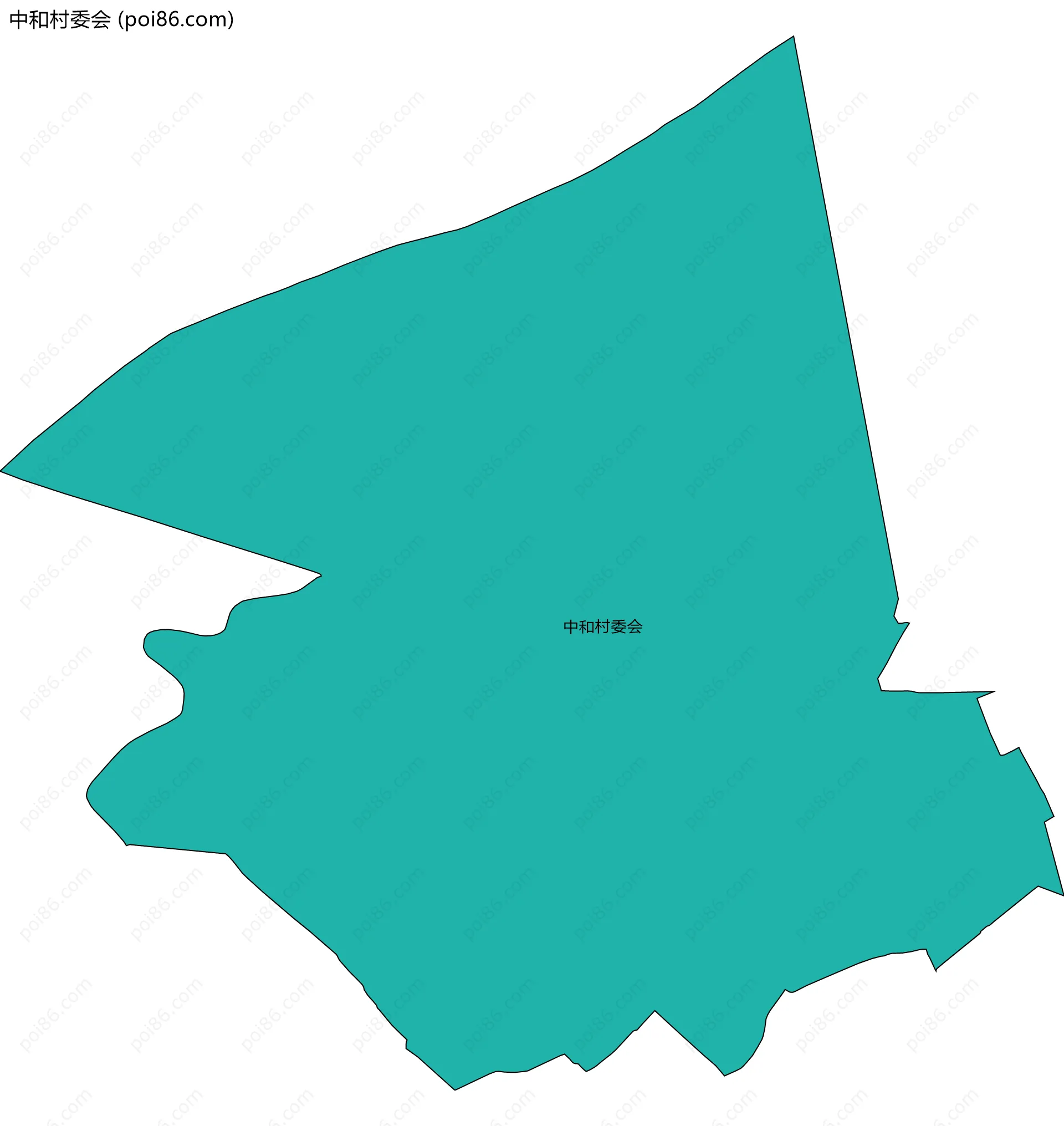 中和村委会边界地图