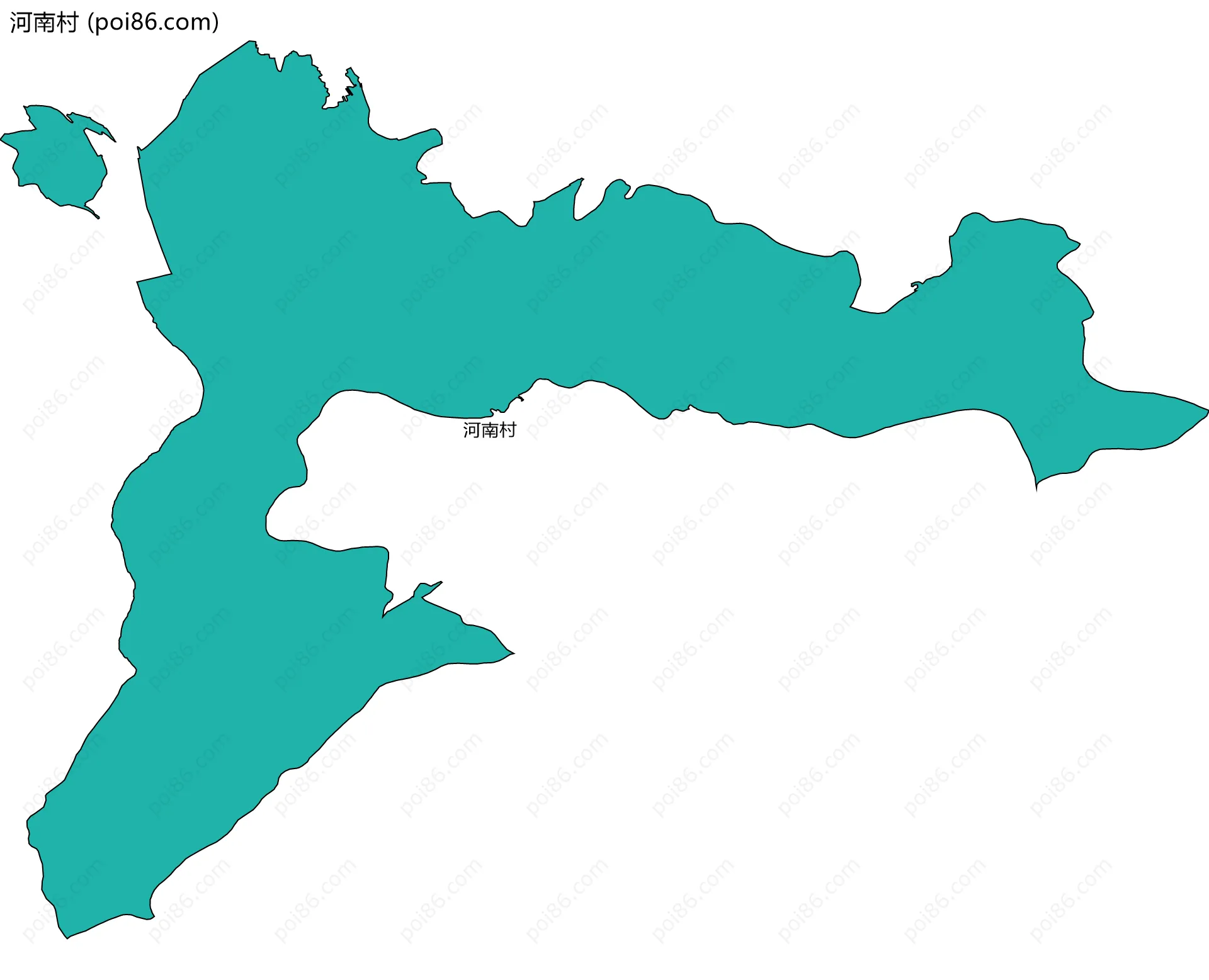 河南村边界地图