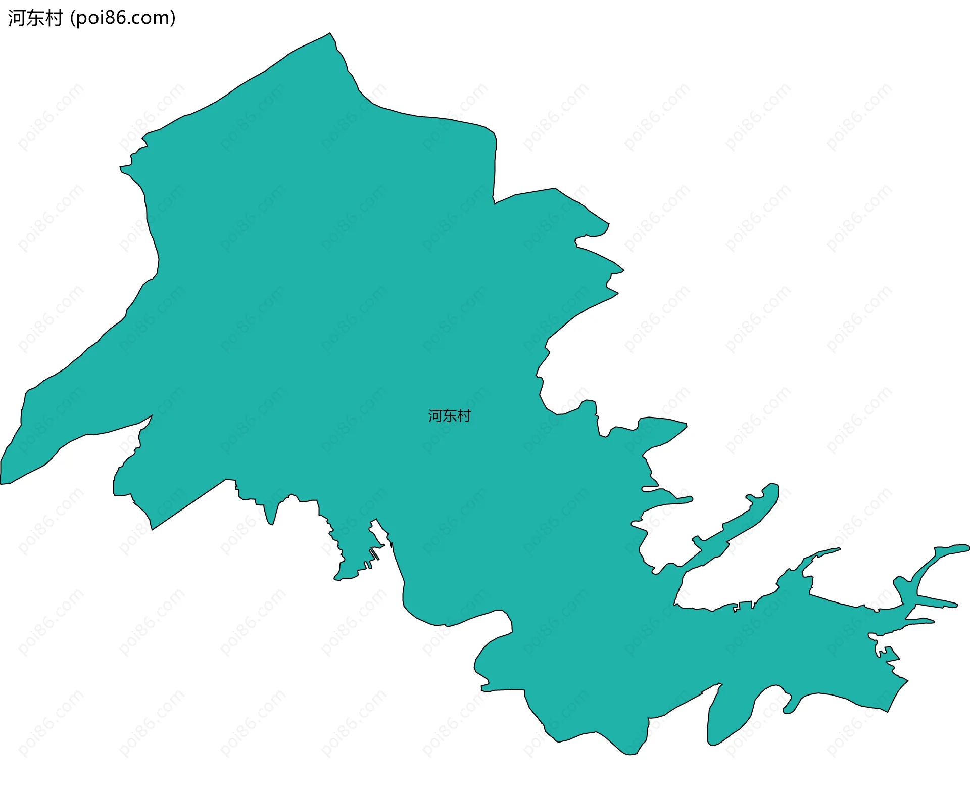河东村边界地图