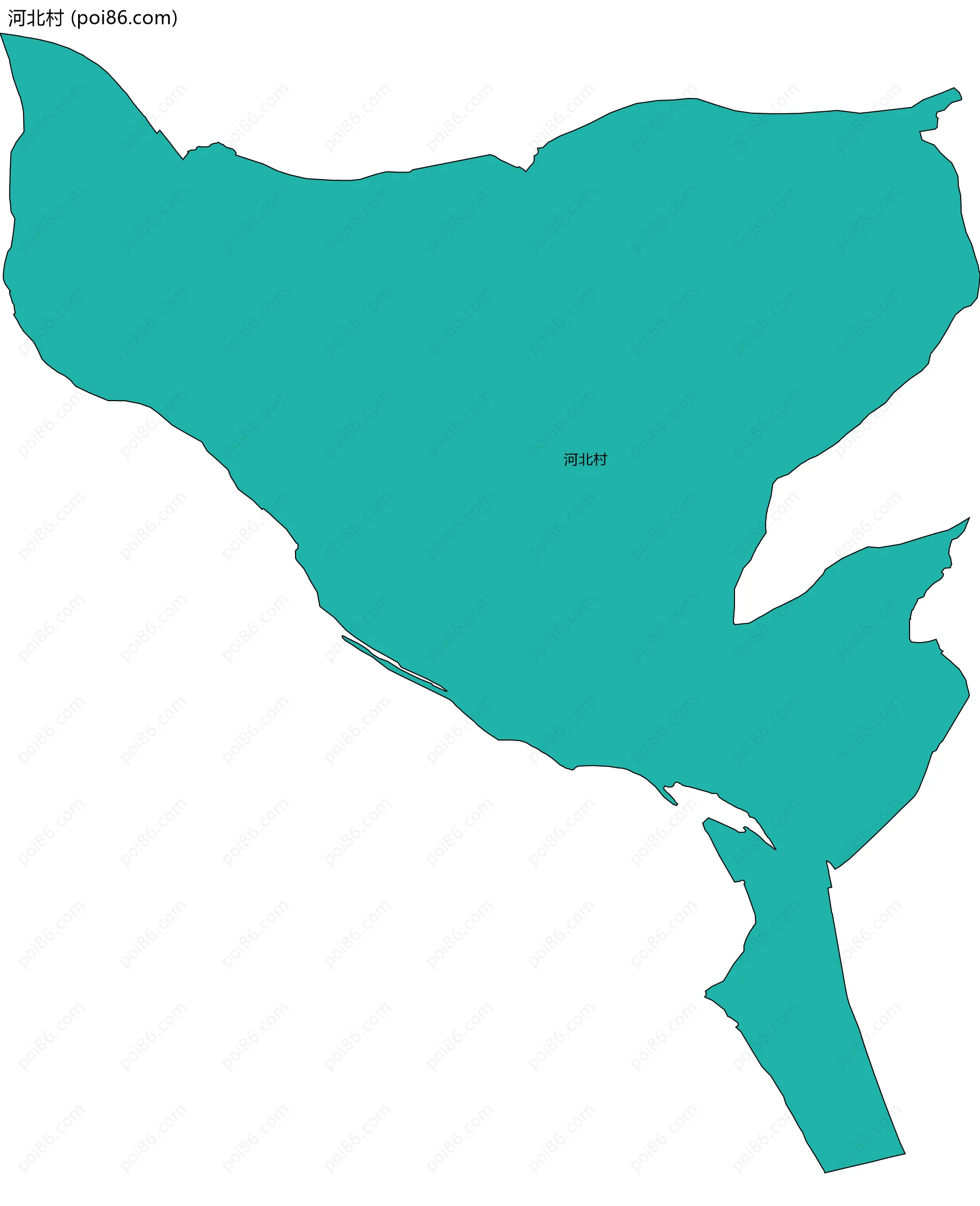 河北村边界地图