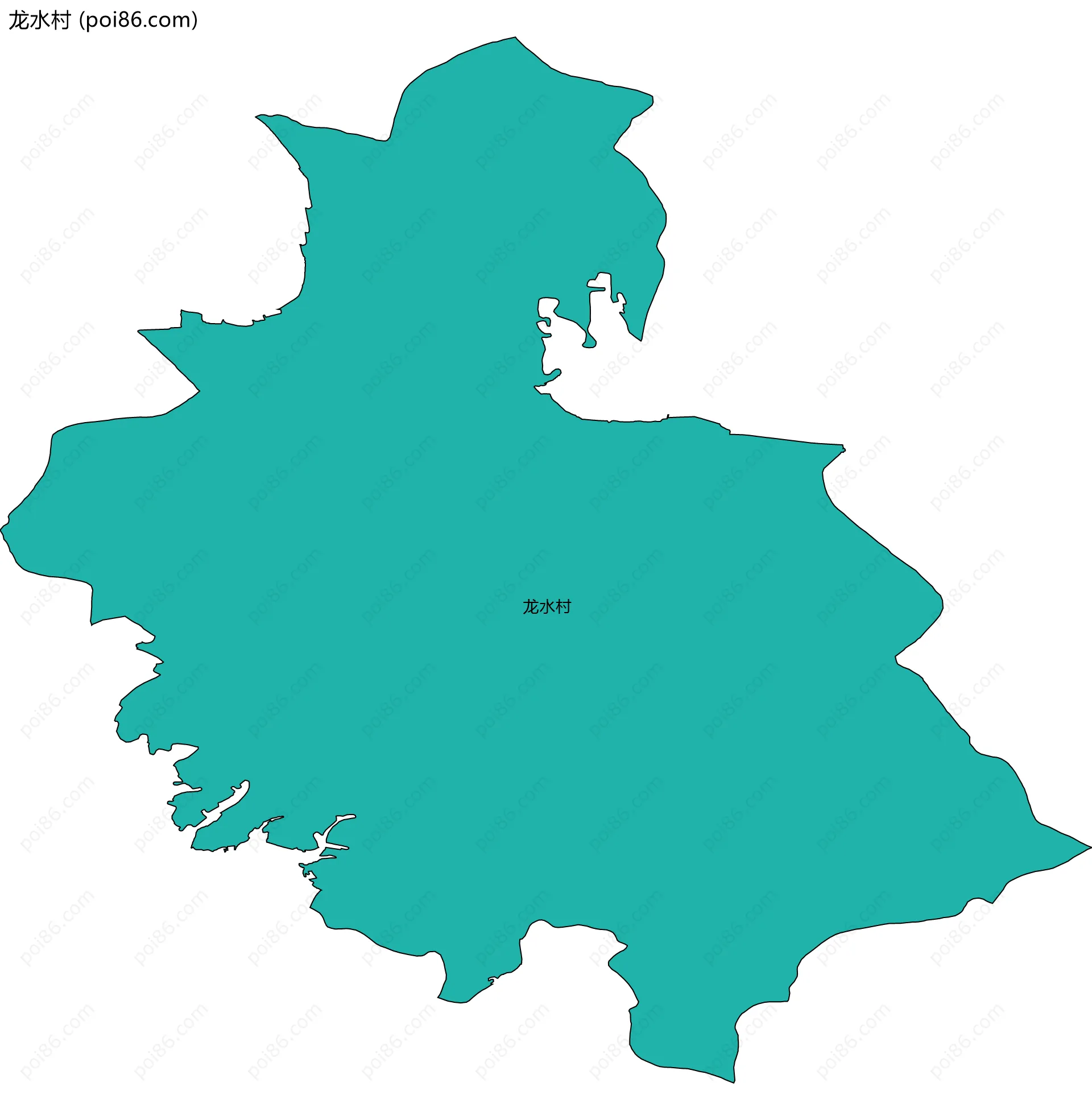 龙水村边界地图