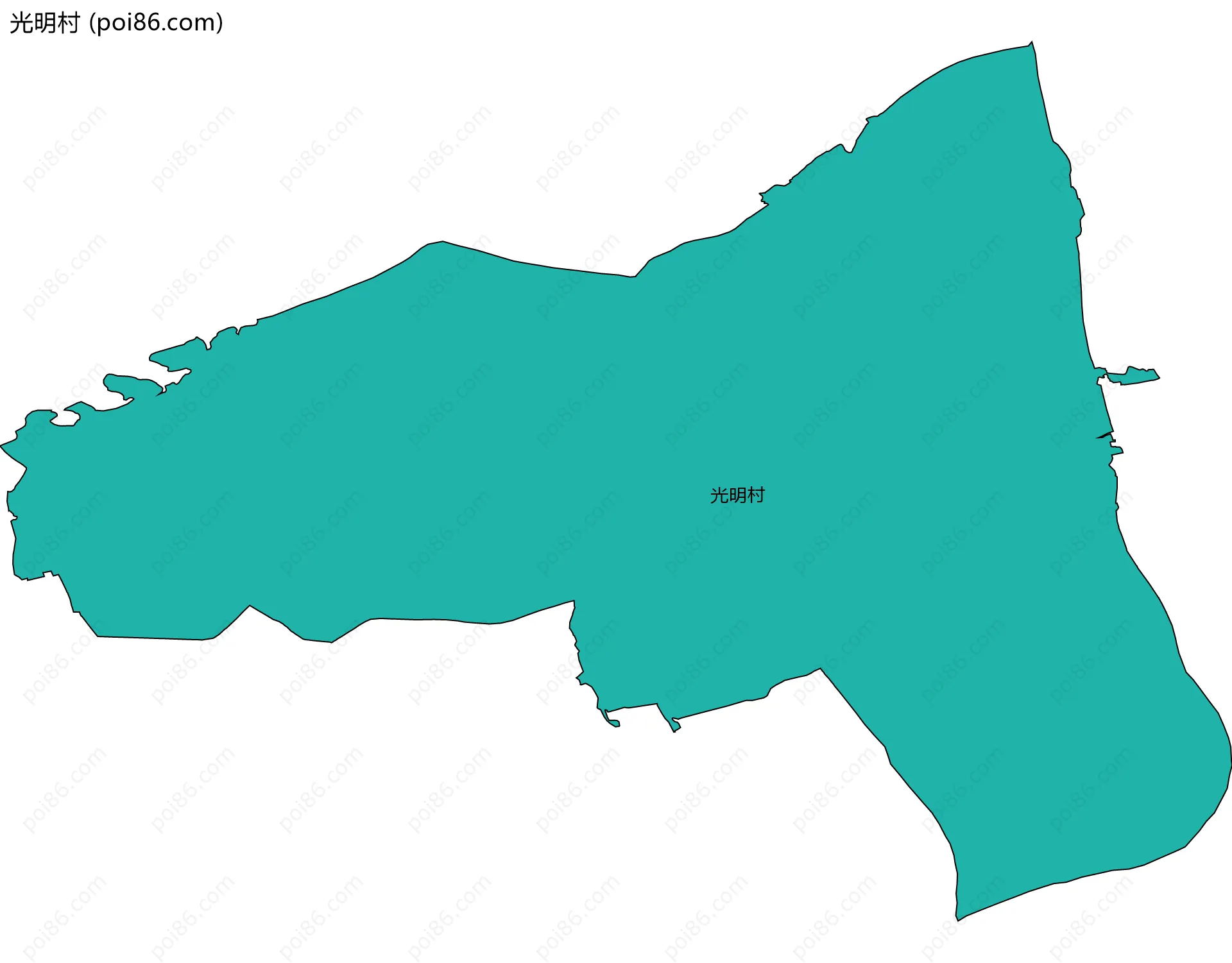光明村边界地图