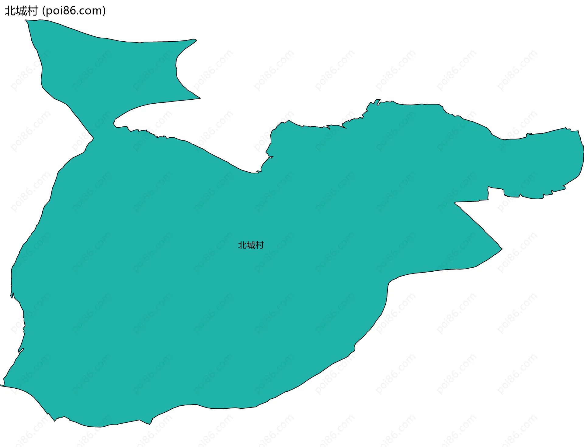 北城村边界地图