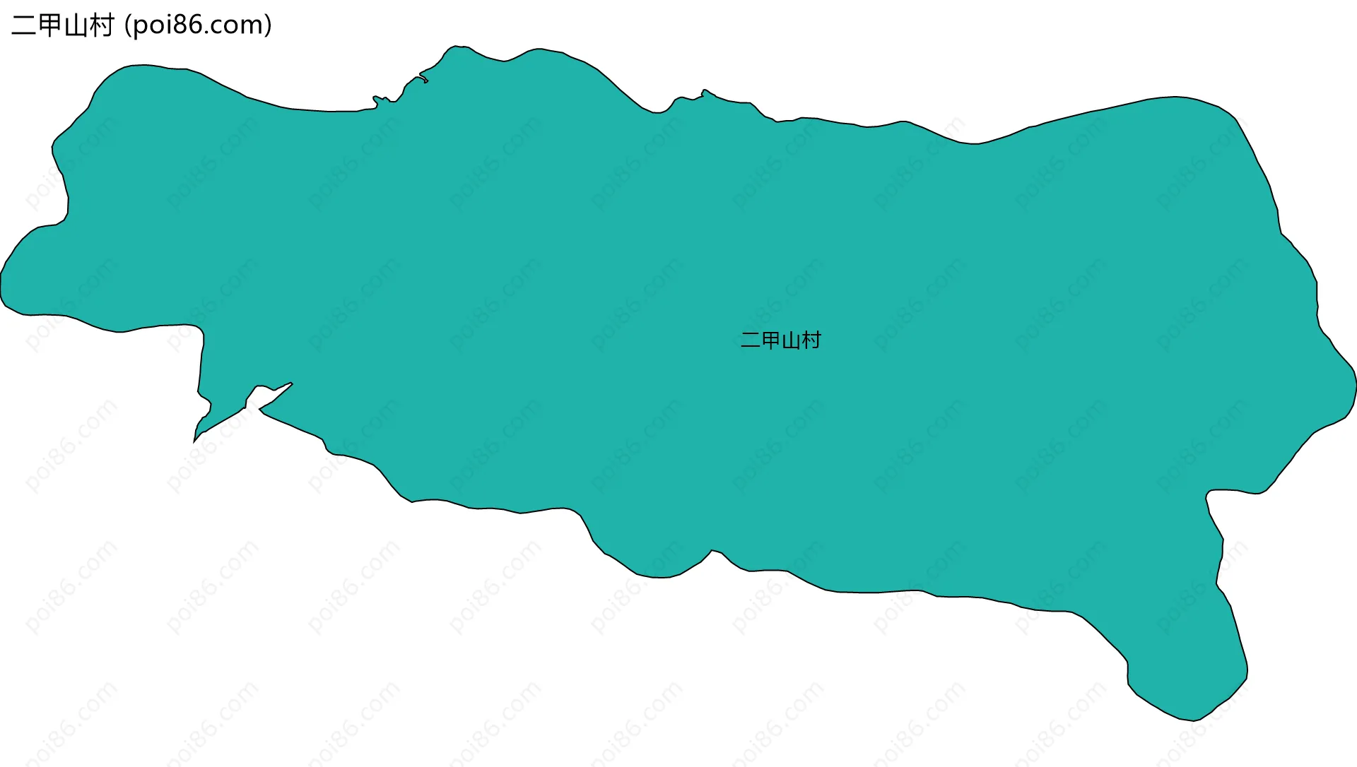 二甲山村边界地图