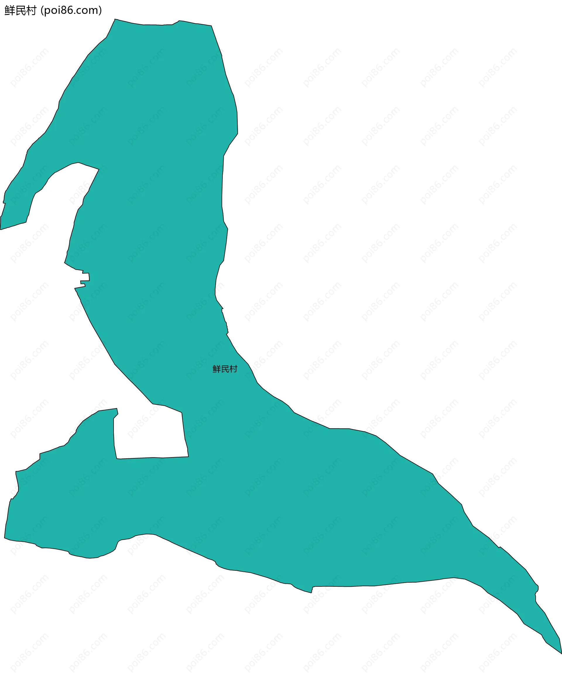 鲜民村边界地图