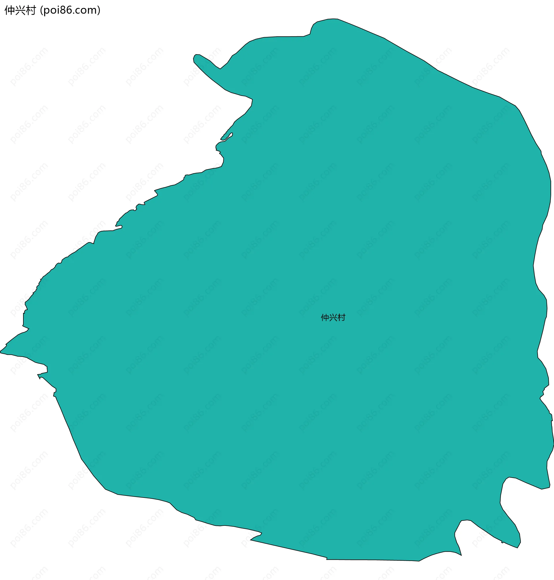 仲兴村边界地图