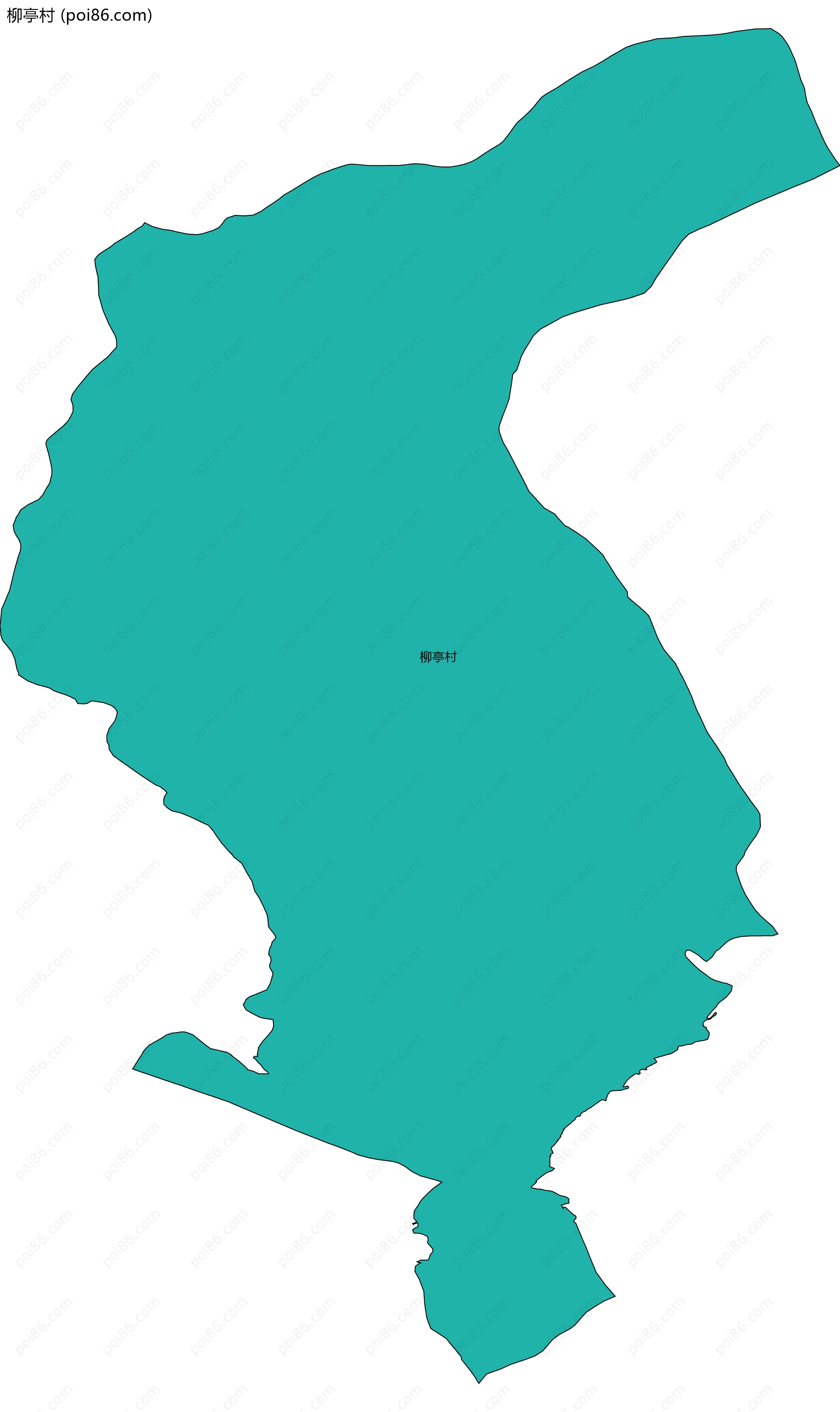 柳亭村边界地图