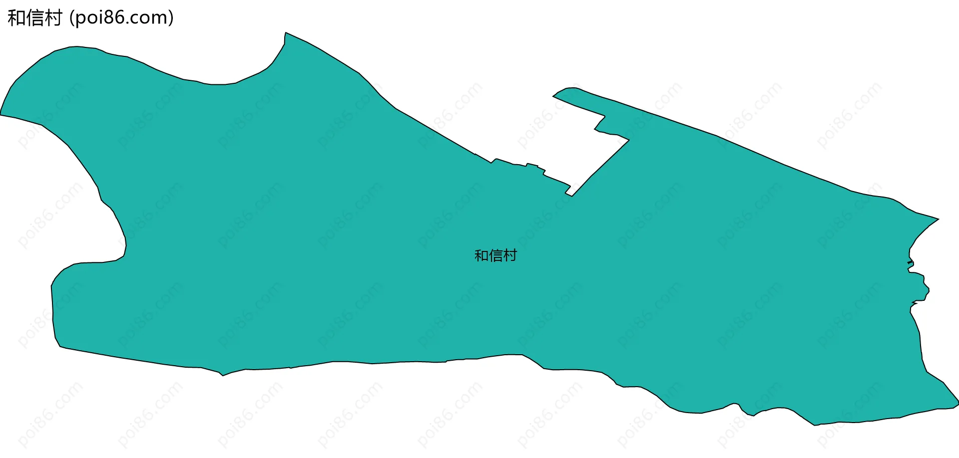 和信村边界地图