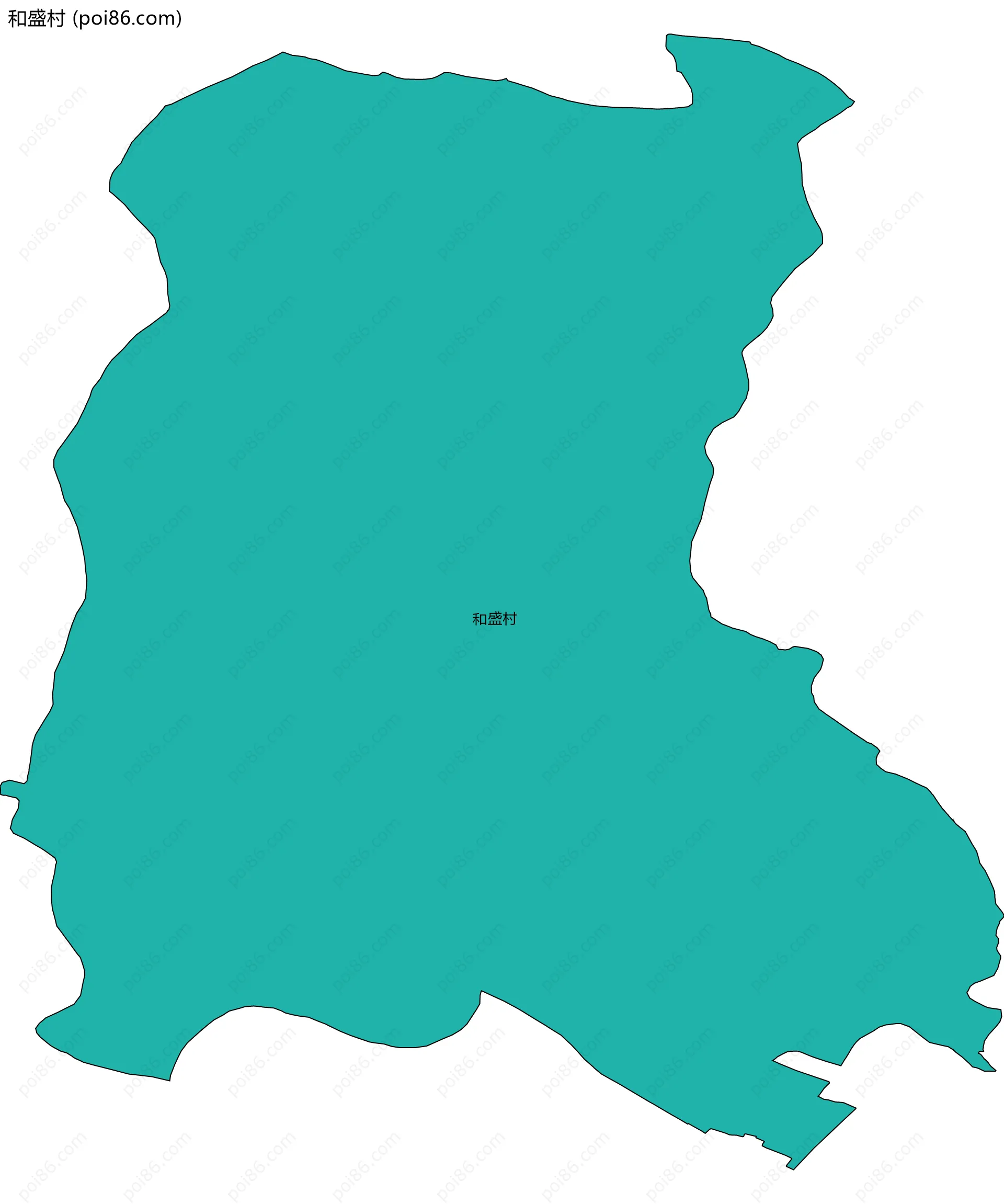 和盛村边界地图