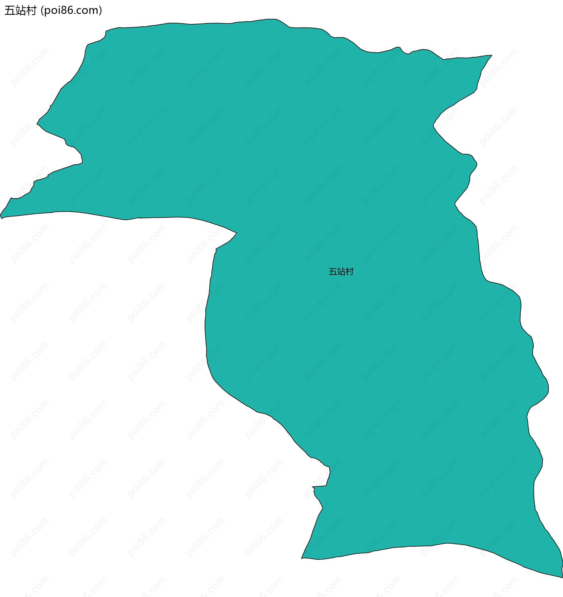 五站村边界地图