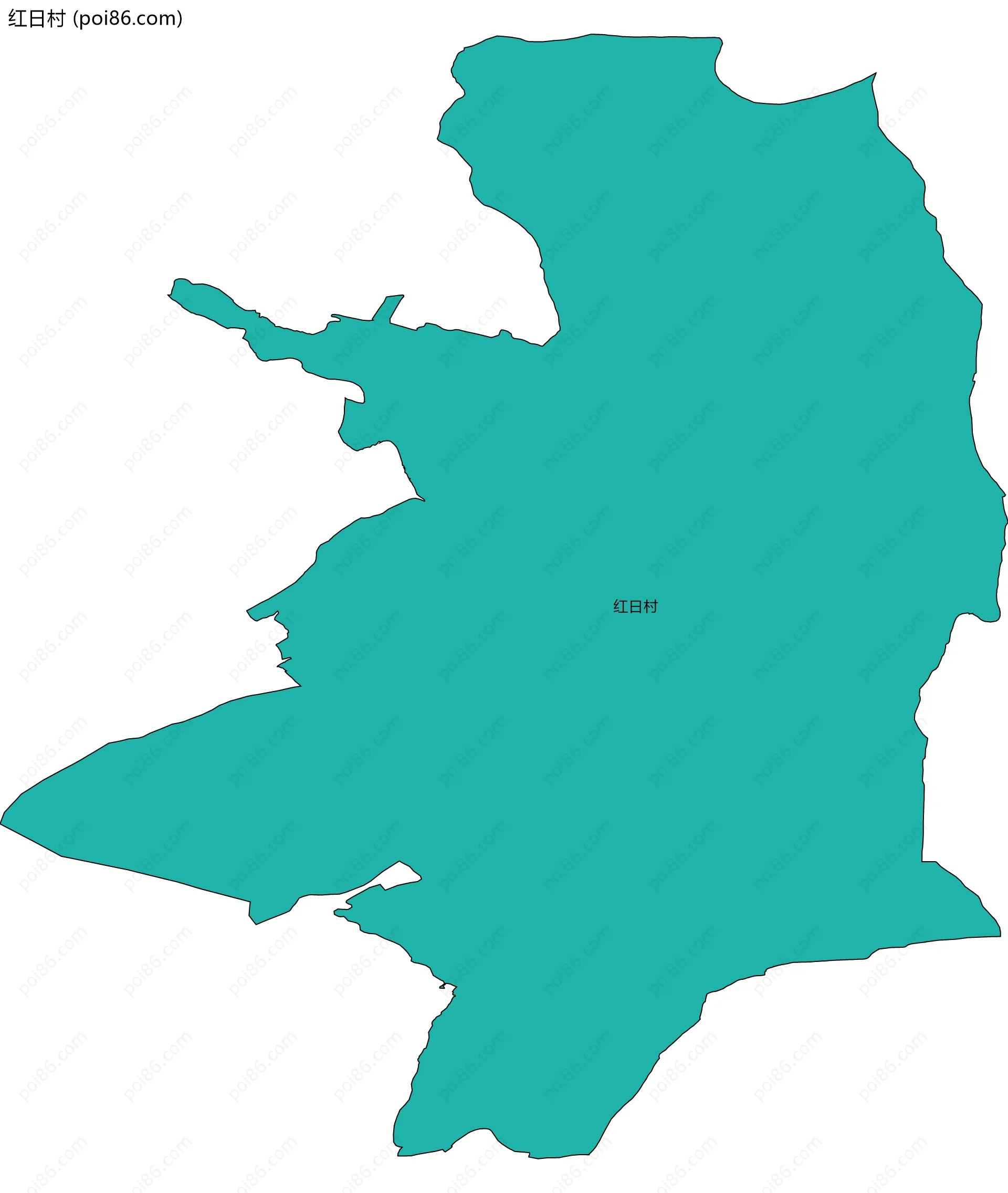 红日村边界地图