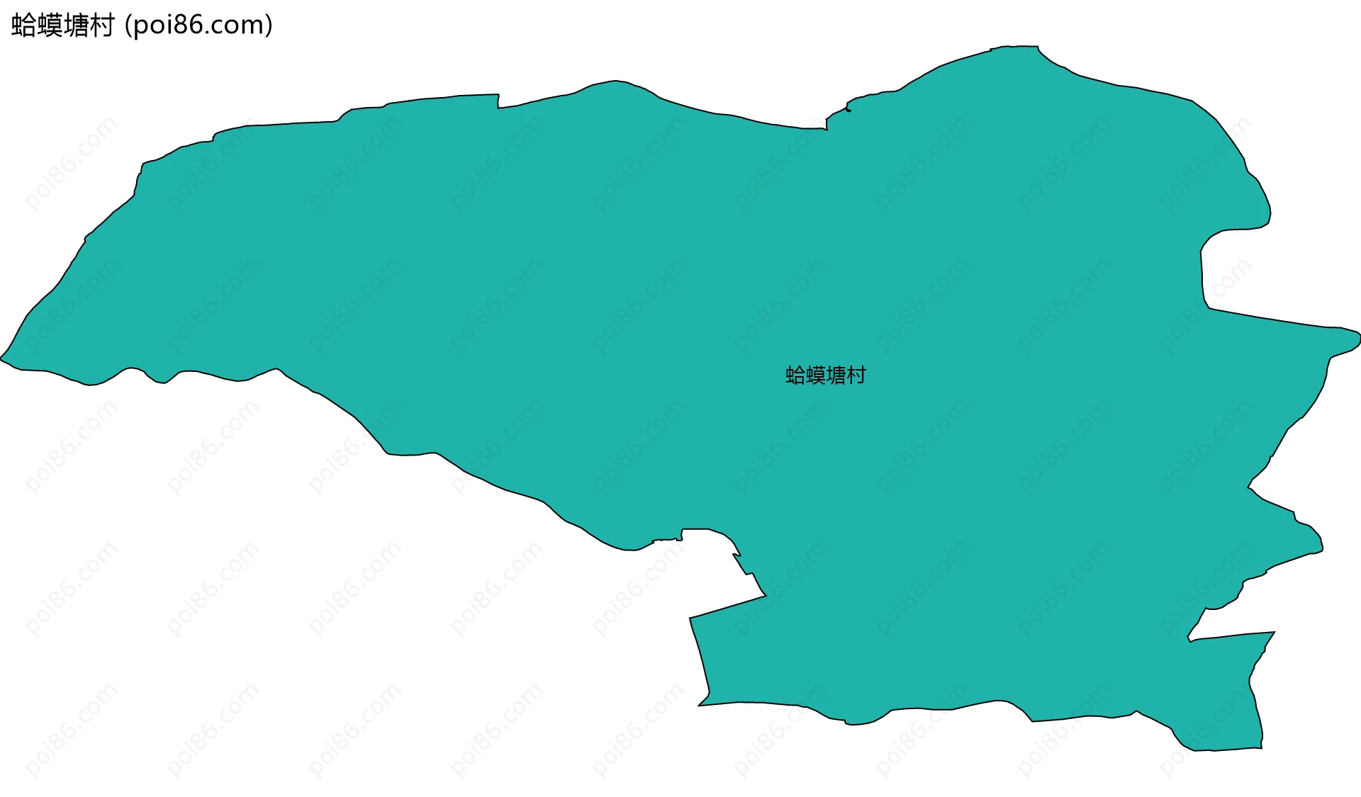 蛤蟆塘村边界地图