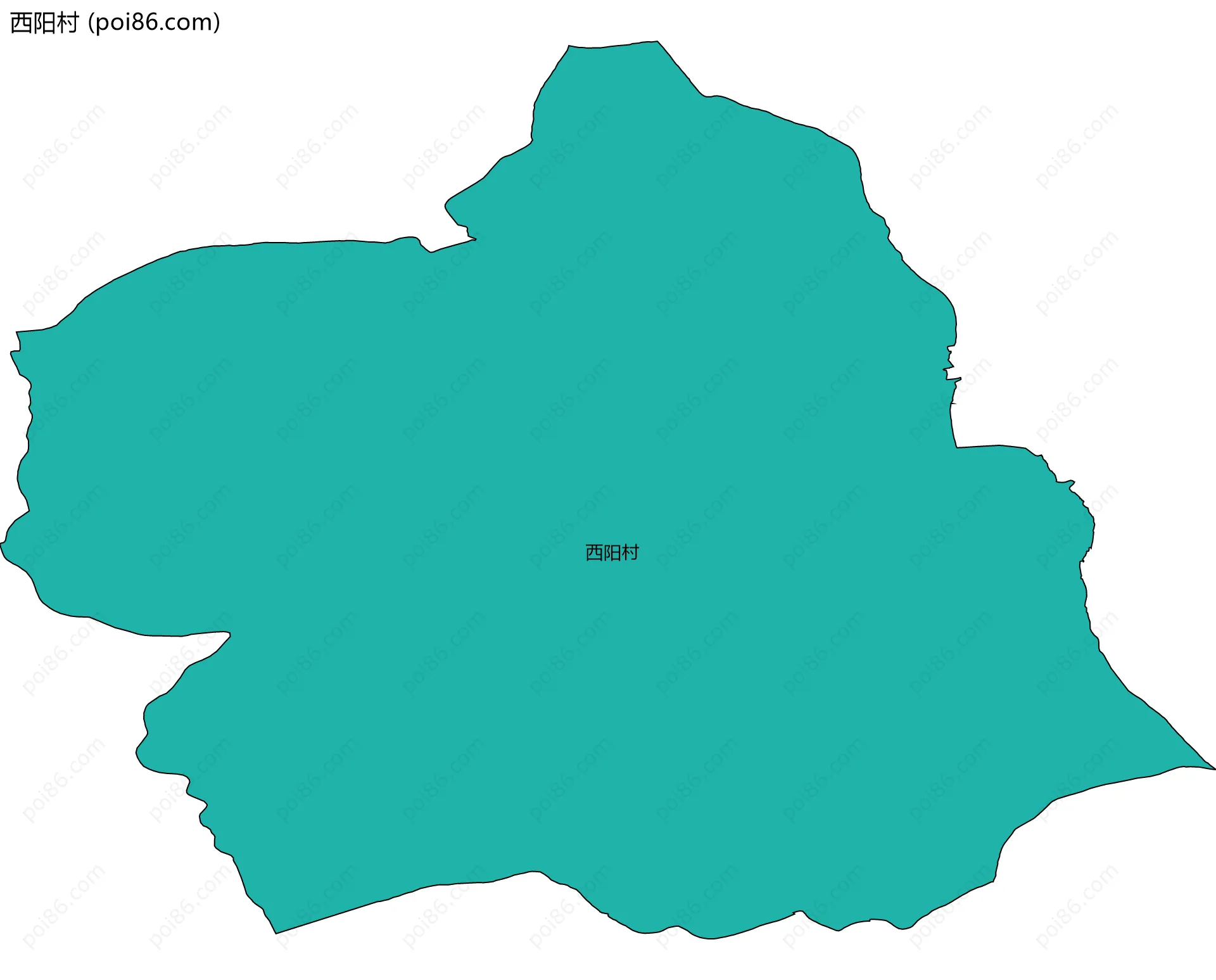 西阳村边界地图