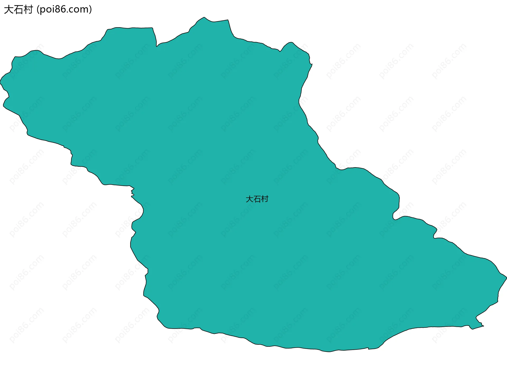 大石村边界地图
