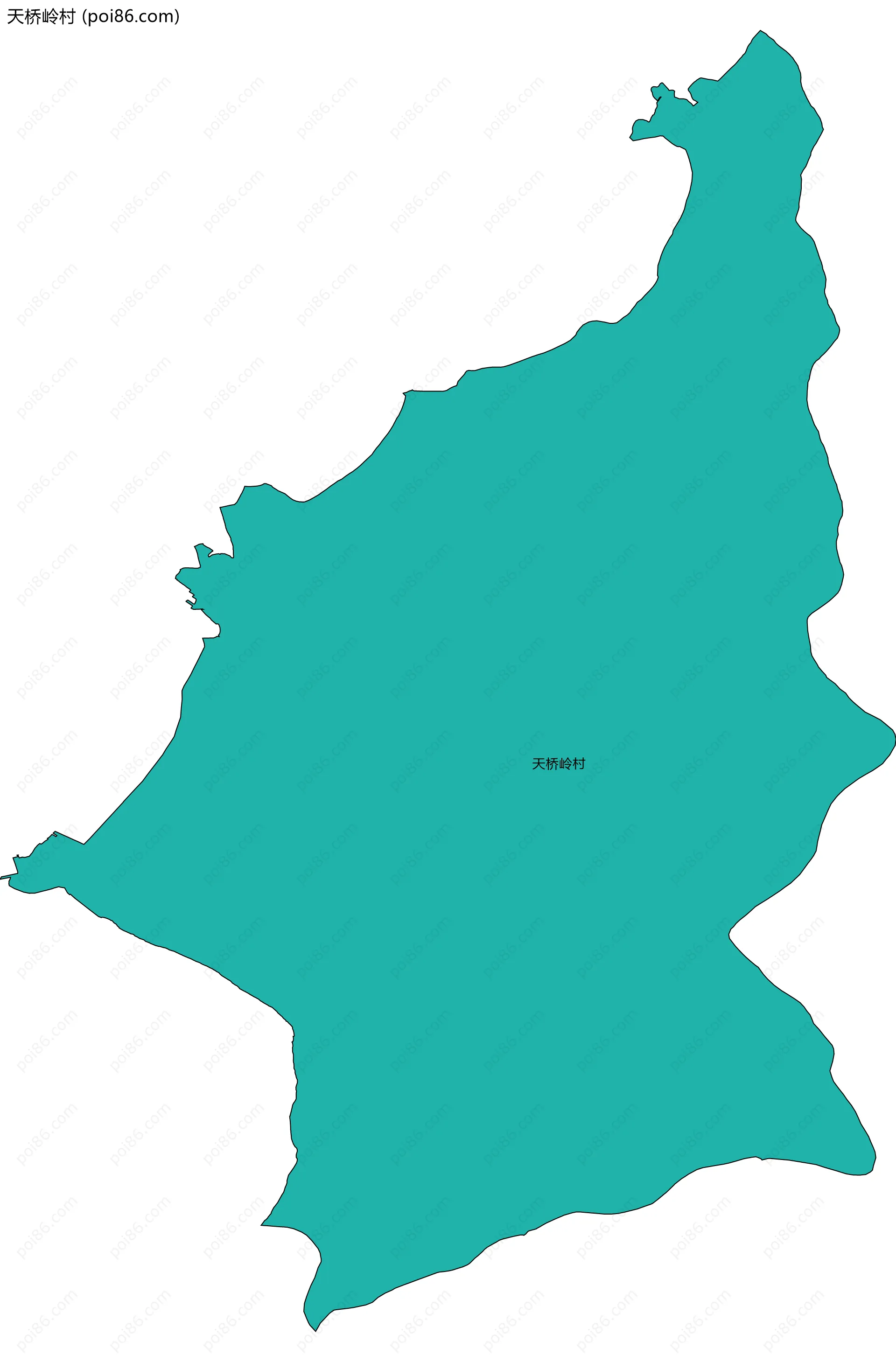 天桥岭村边界地图