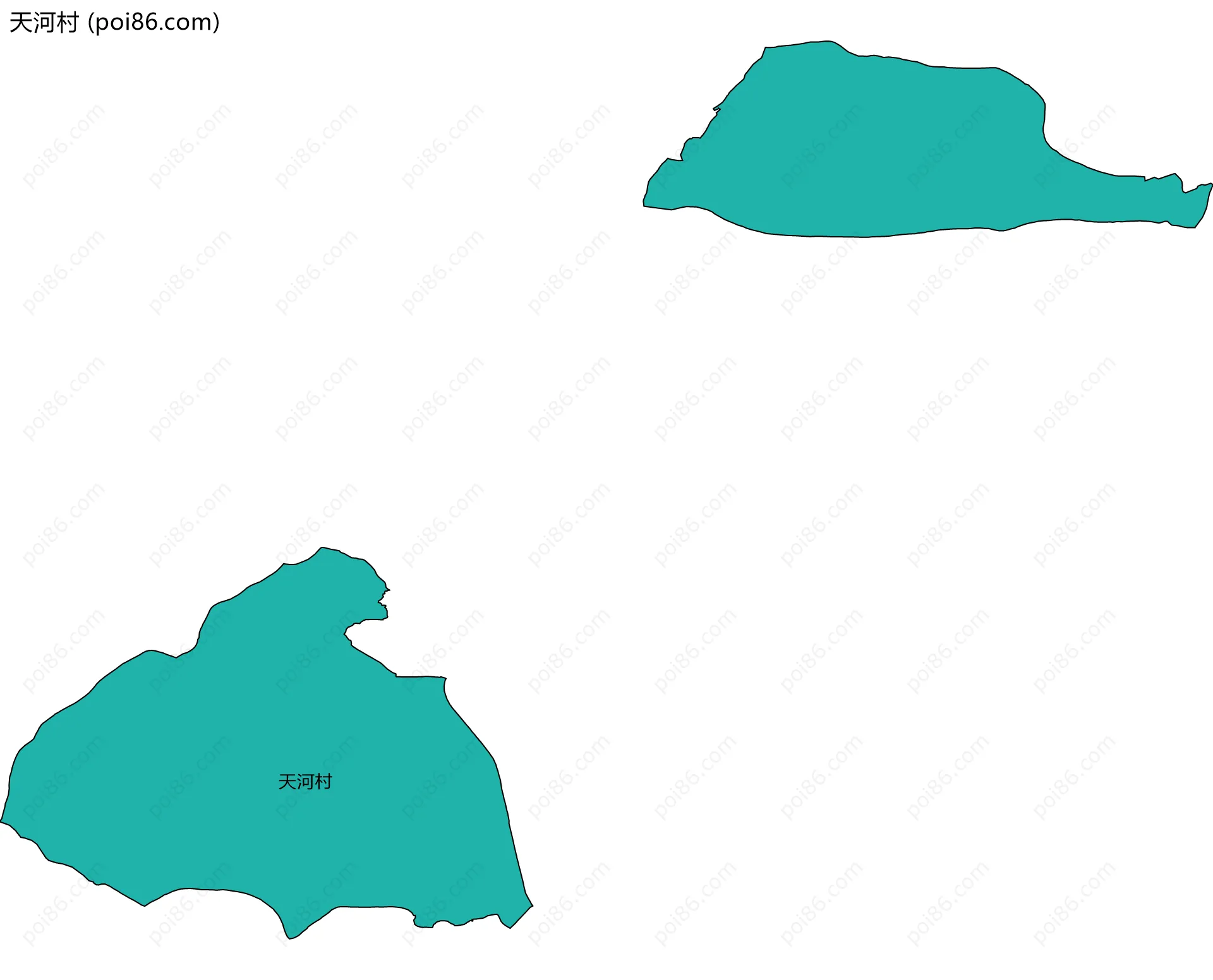 天河村边界地图
