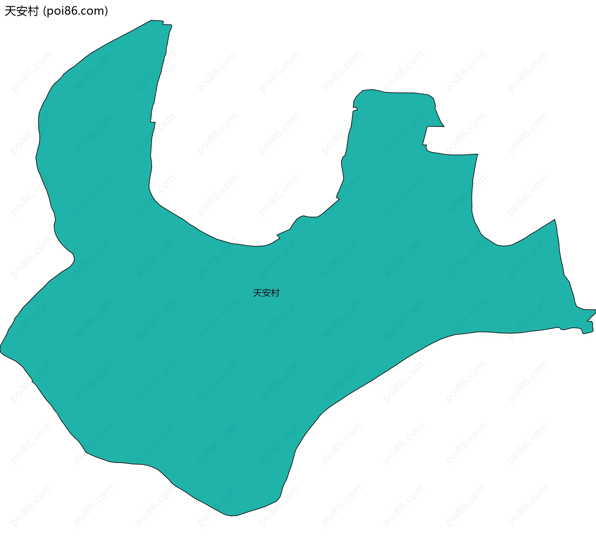 天安村边界地图
