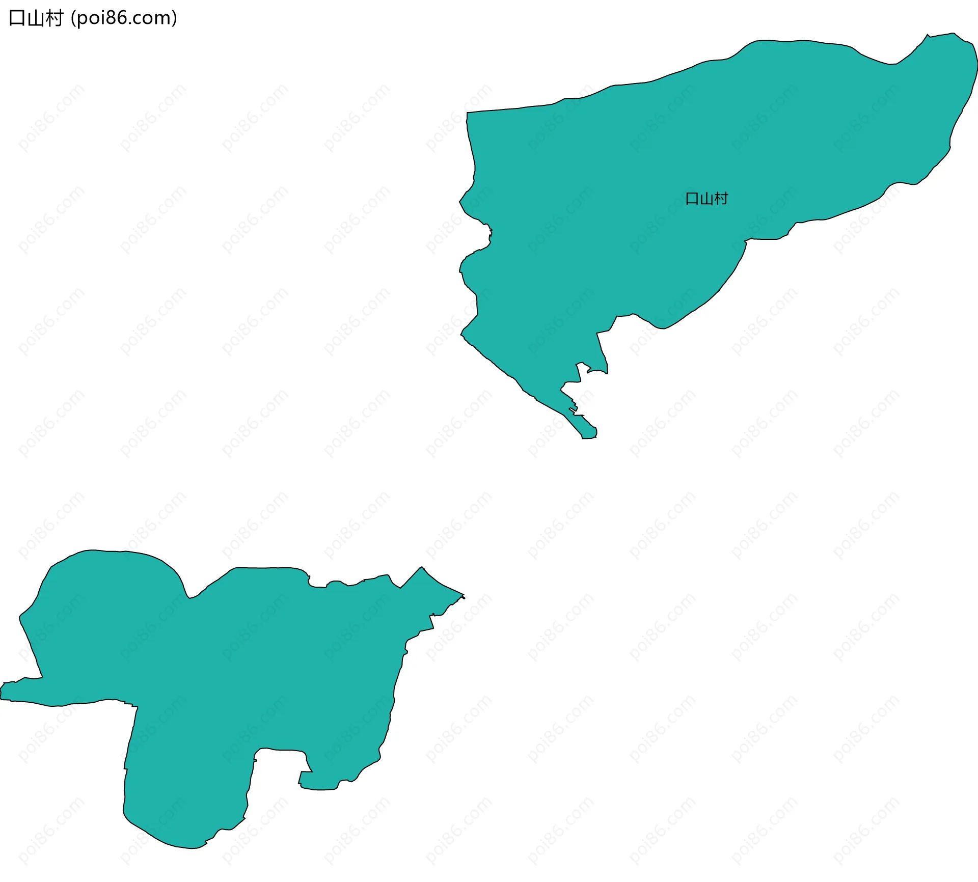 口山村边界地图