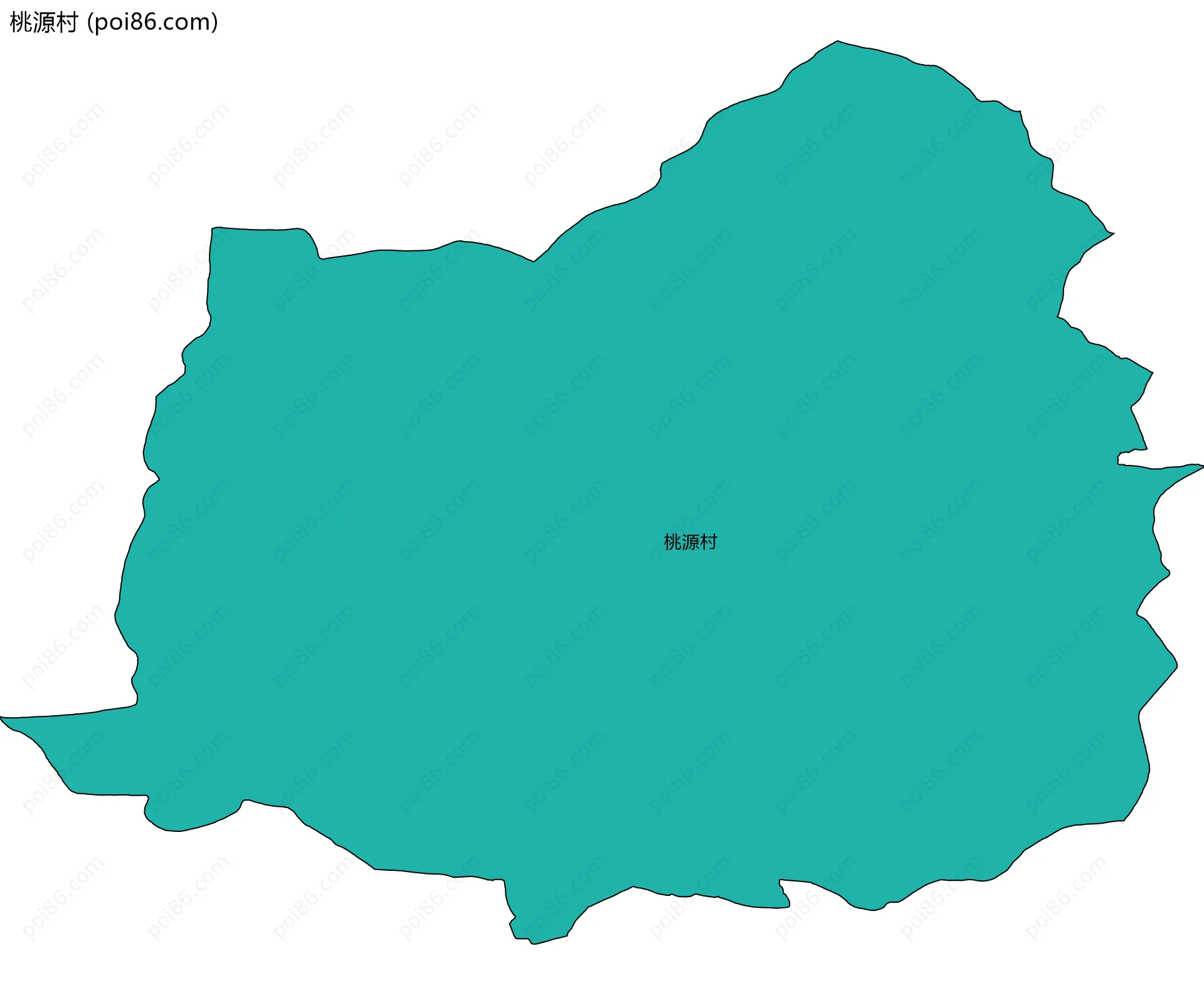 桃源村边界地图