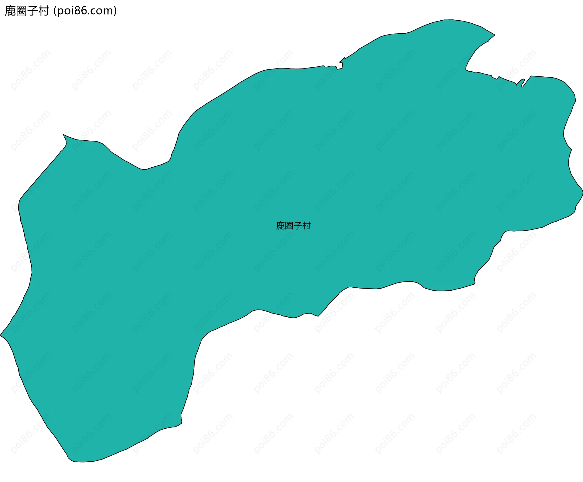 鹿圈子村边界地图