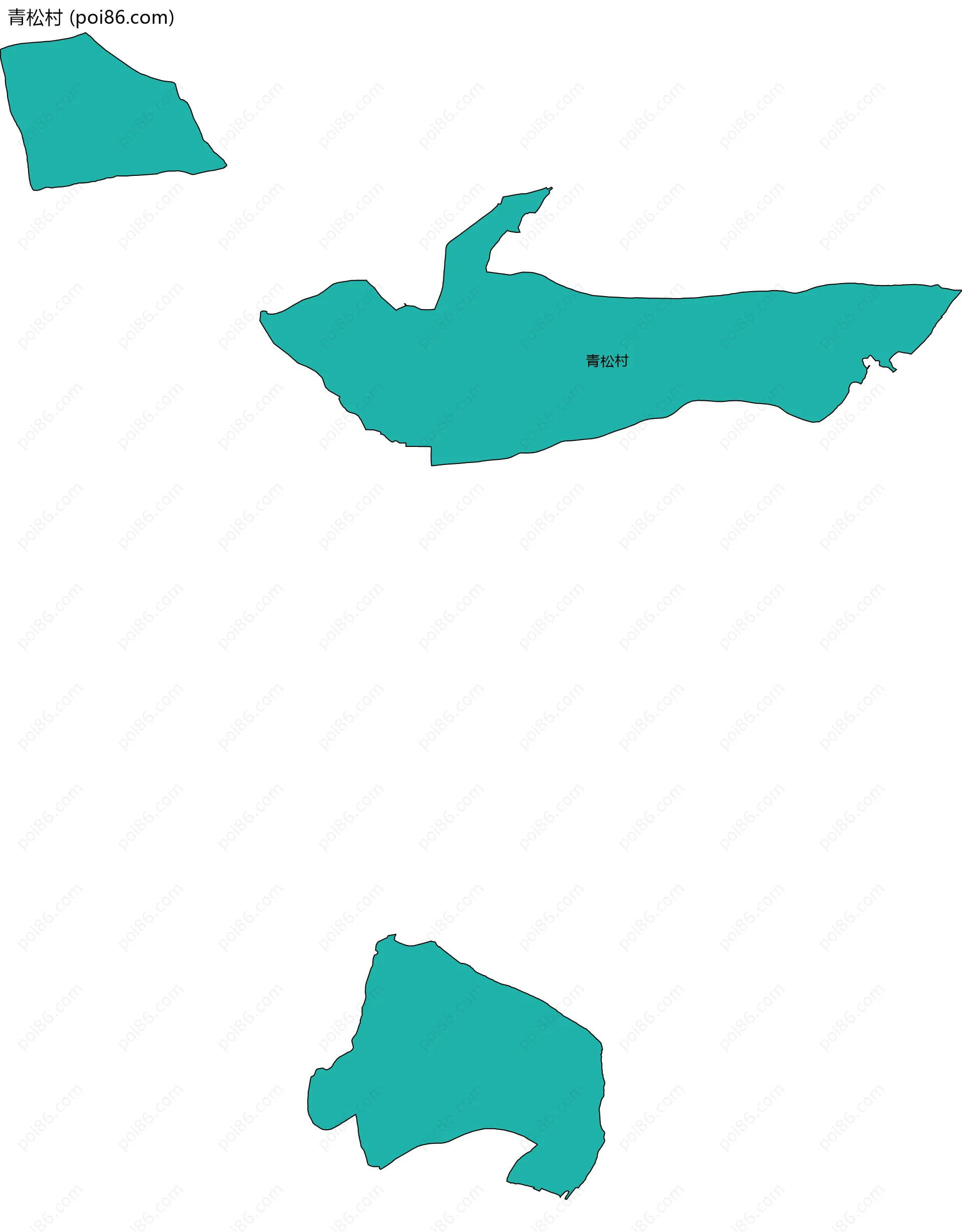 青松村边界地图
