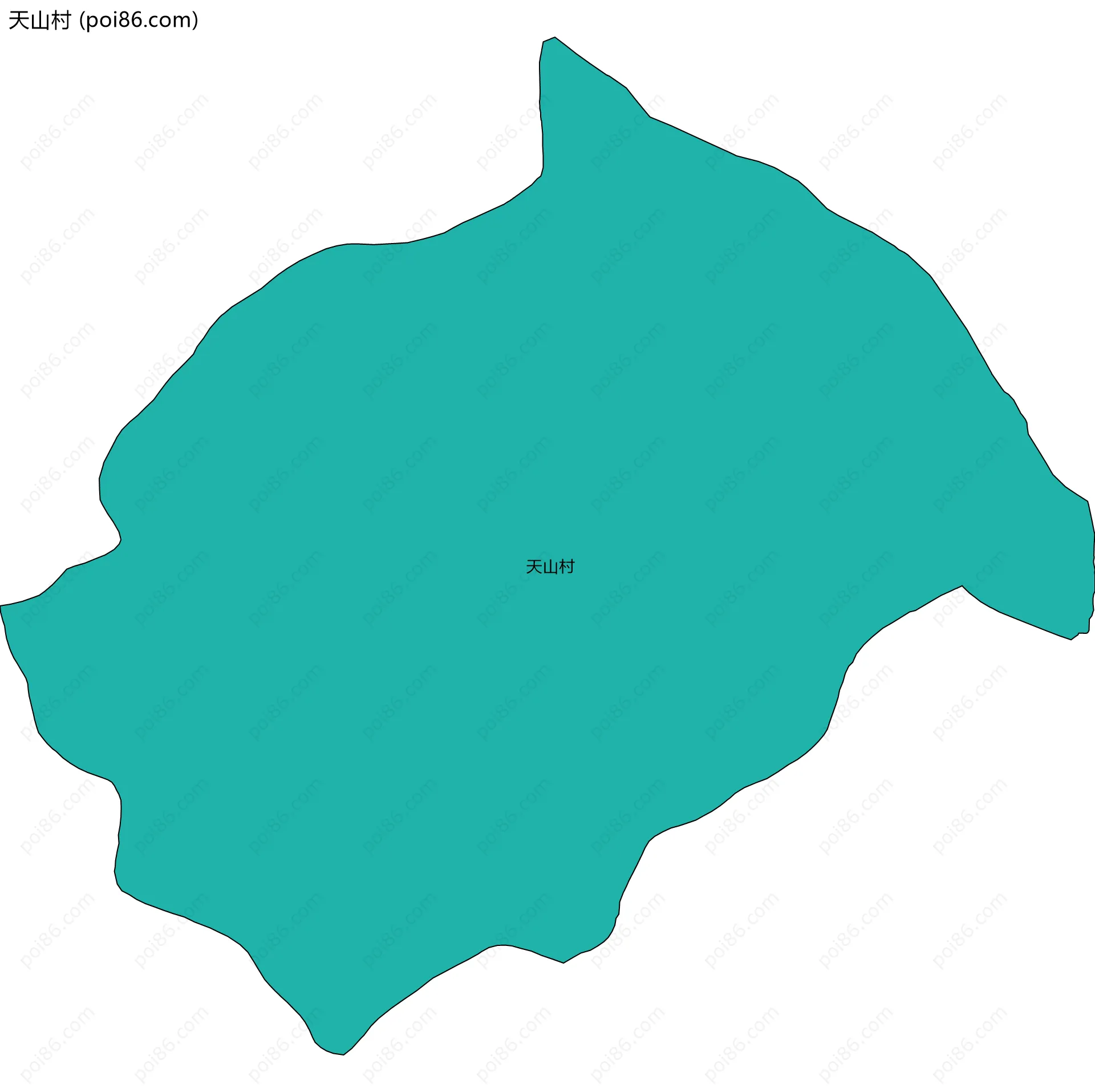 天山村边界地图