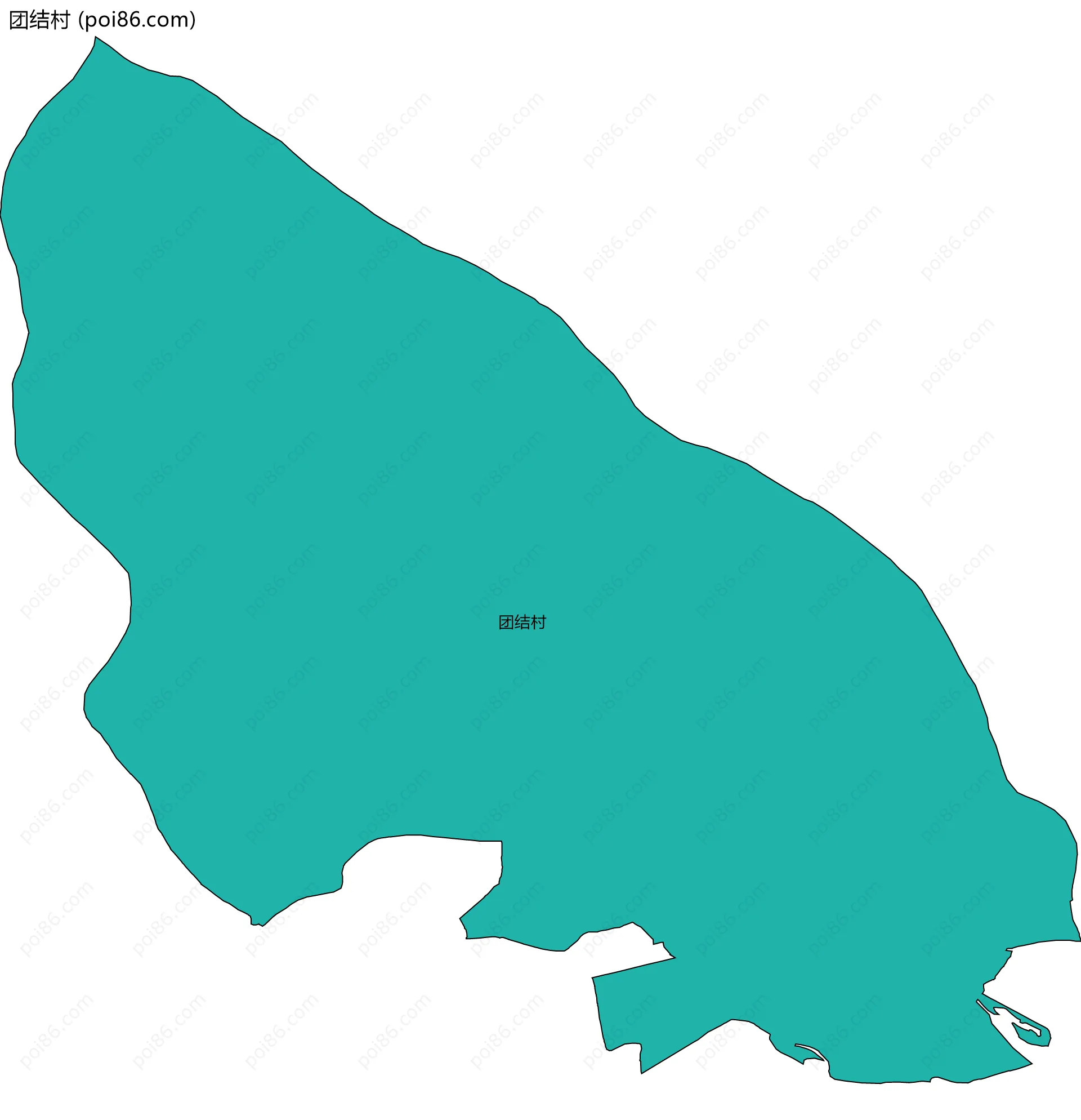 团结村边界地图