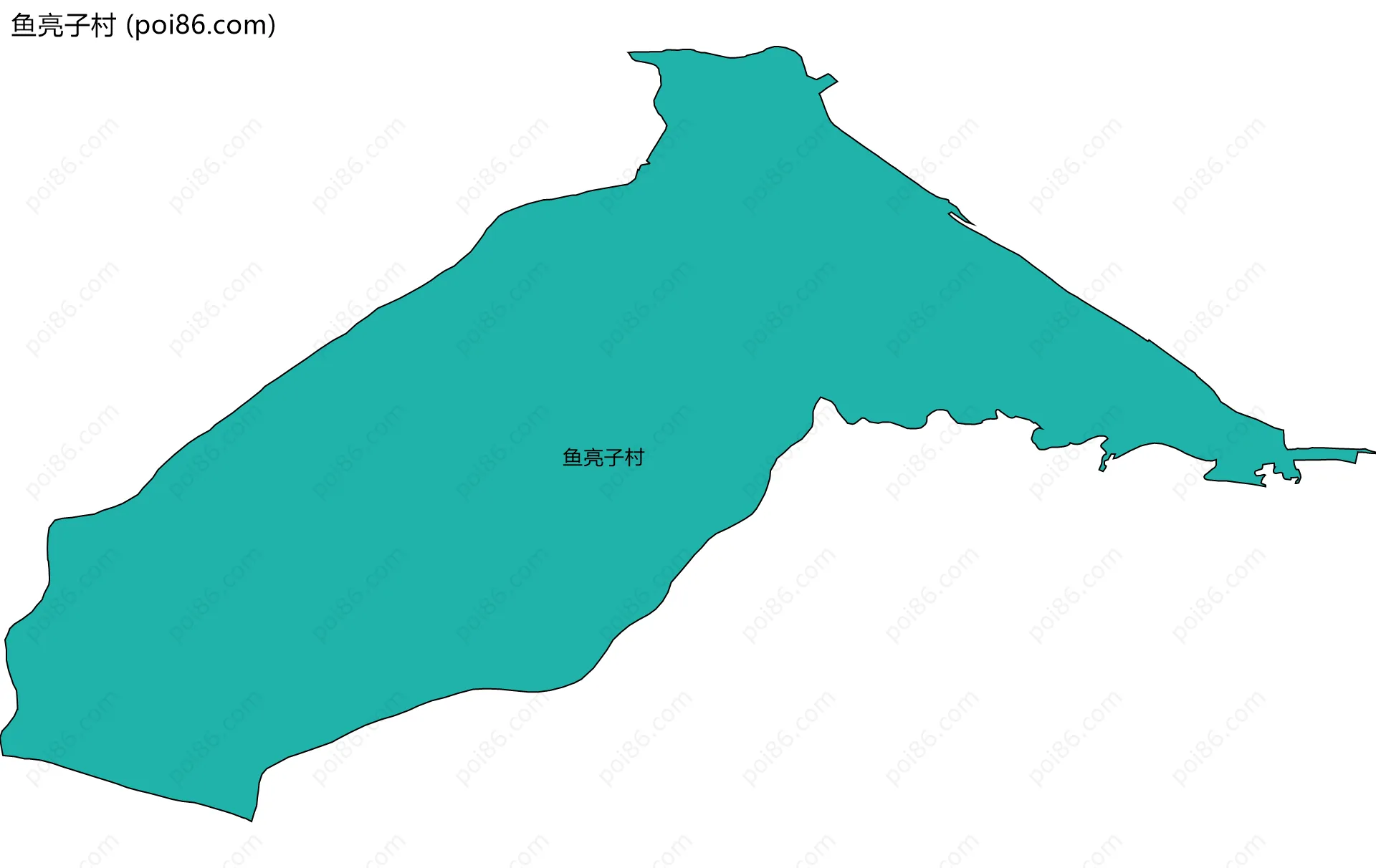 鱼亮子村边界地图