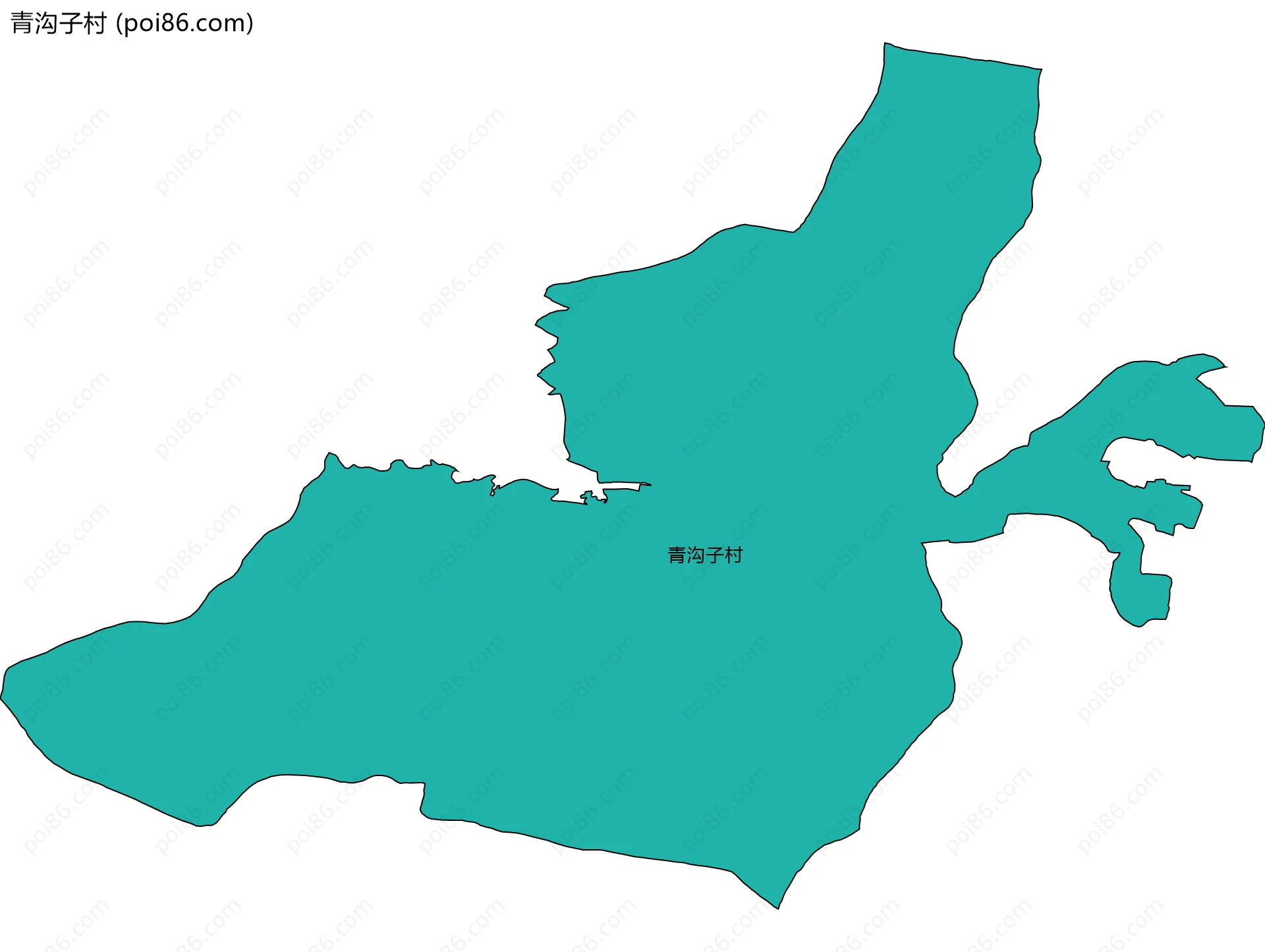 青沟子村边界地图