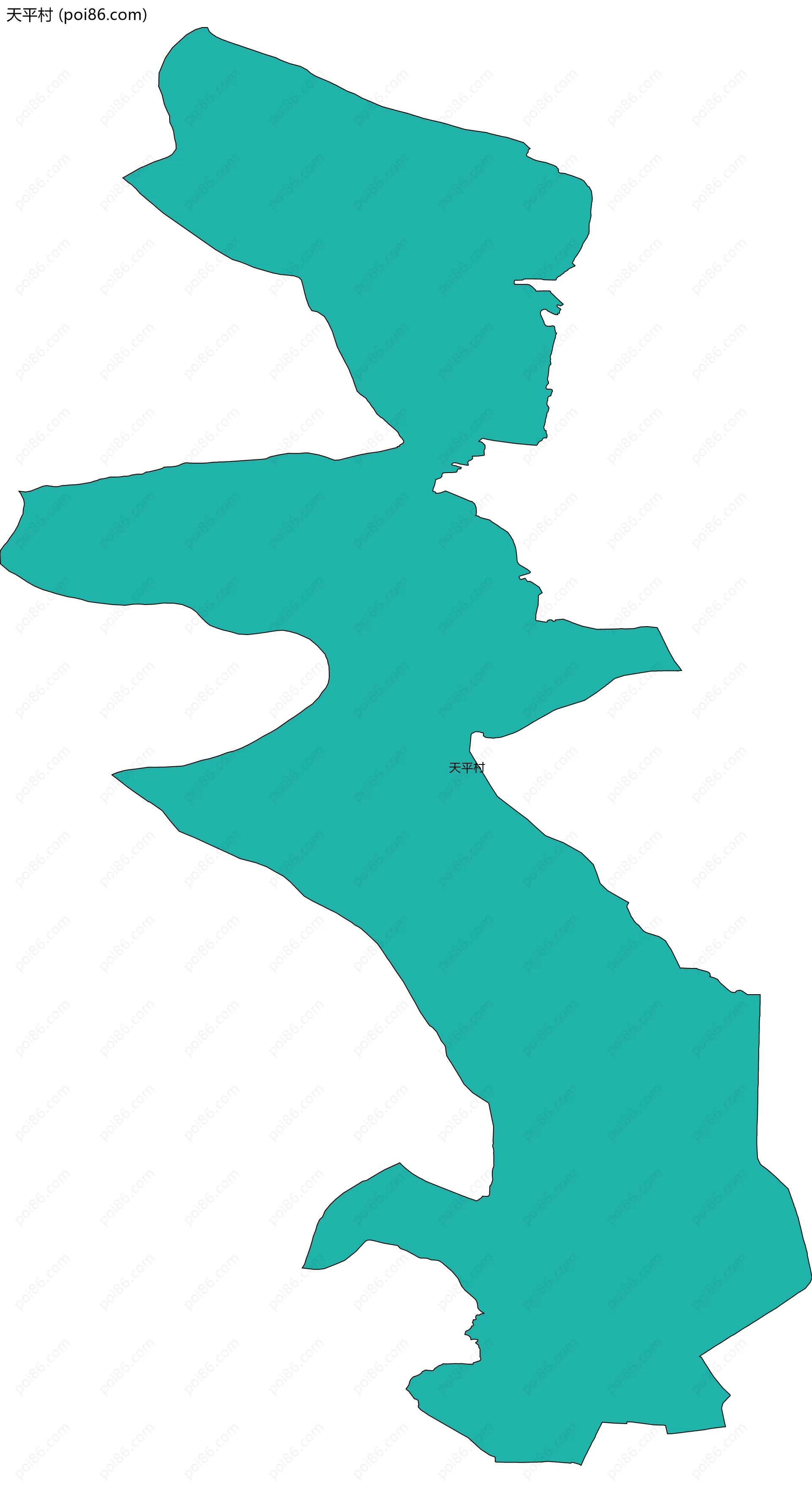 天平村边界地图