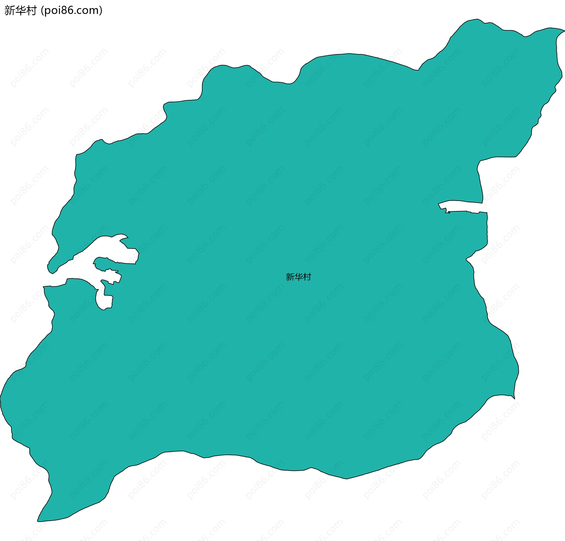 新华村边界地图