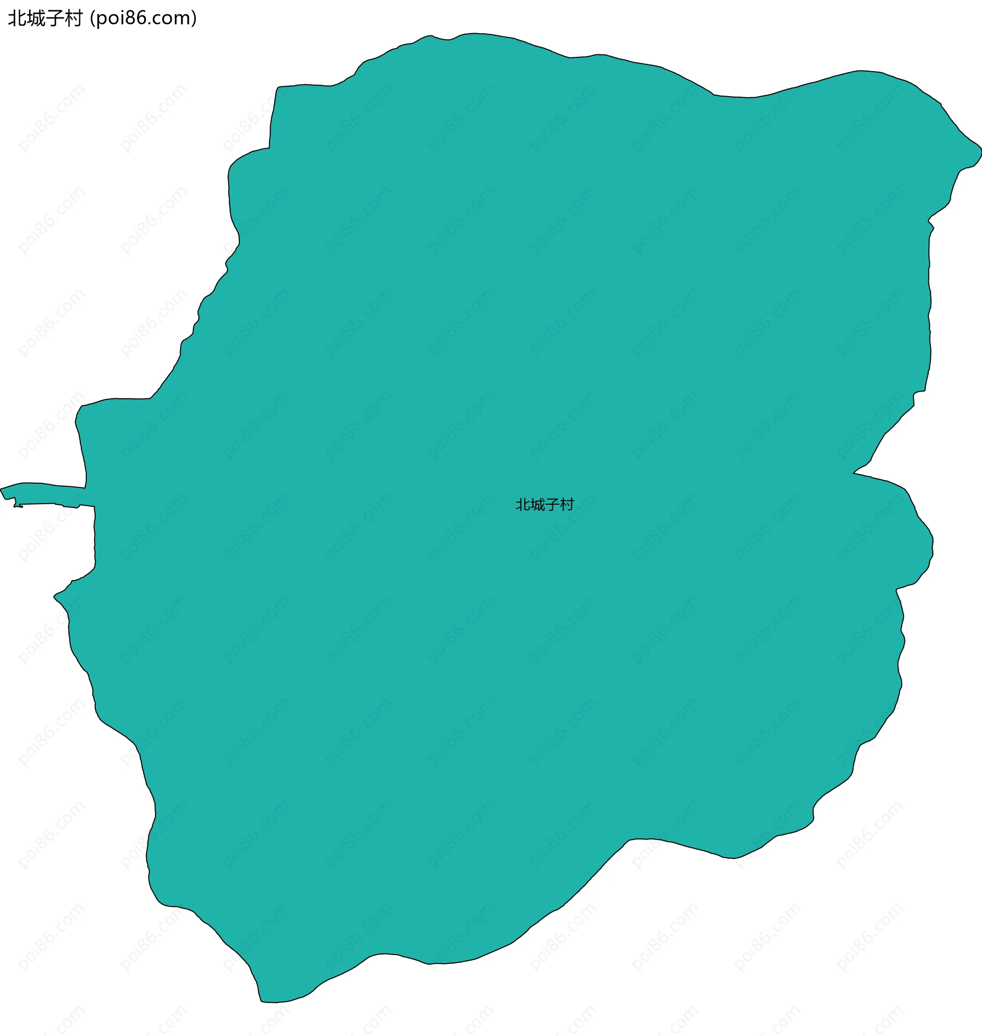 北城子村边界地图