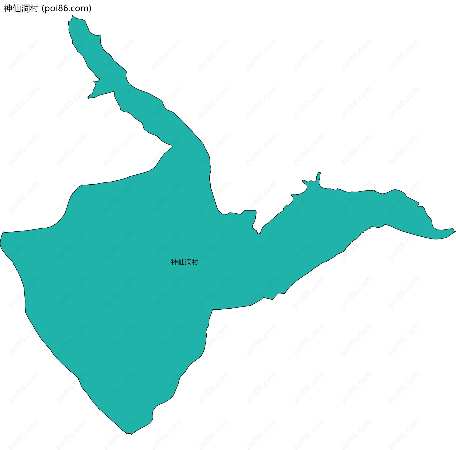 神仙洞村边界地图