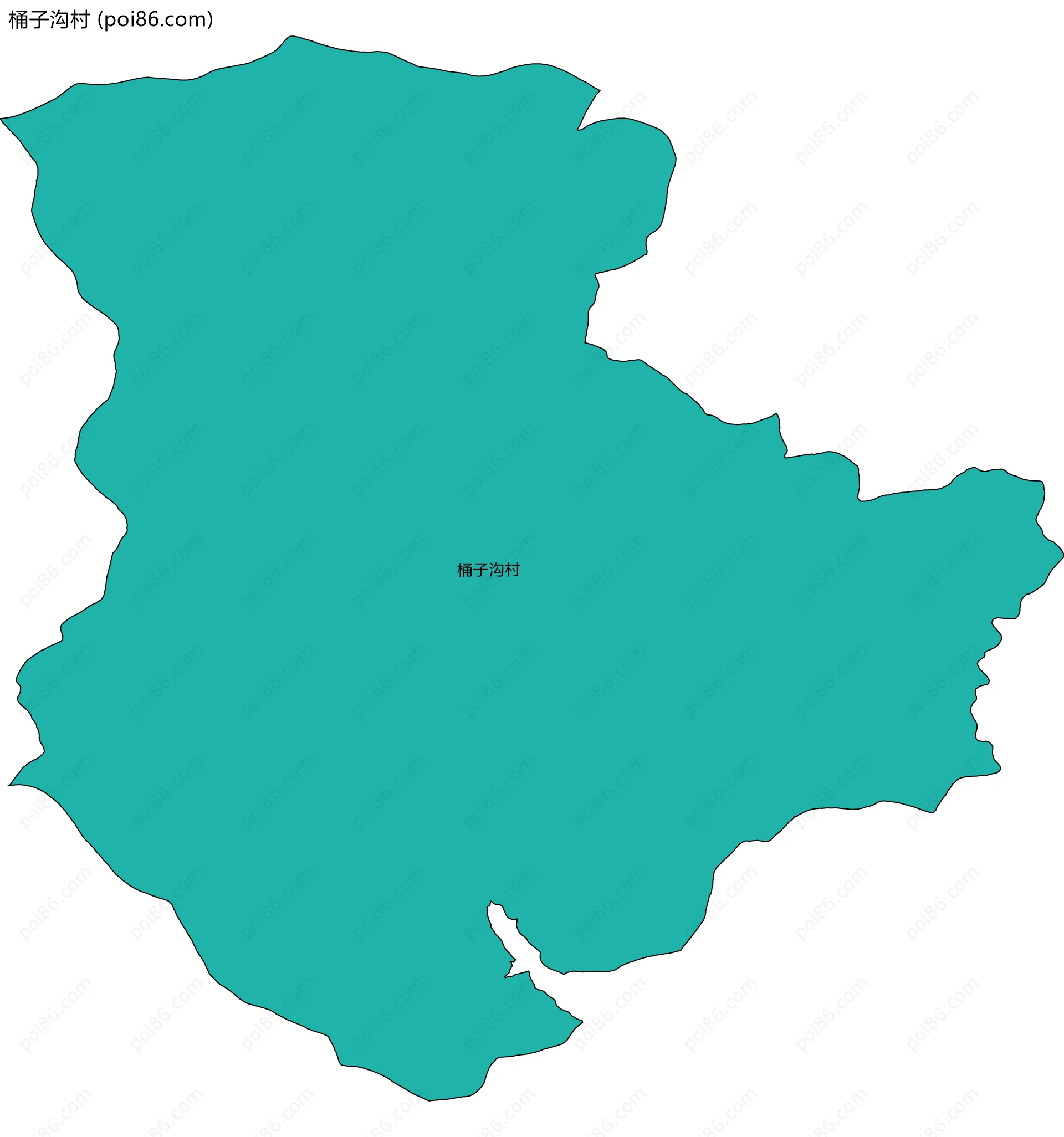 桶子沟村边界地图