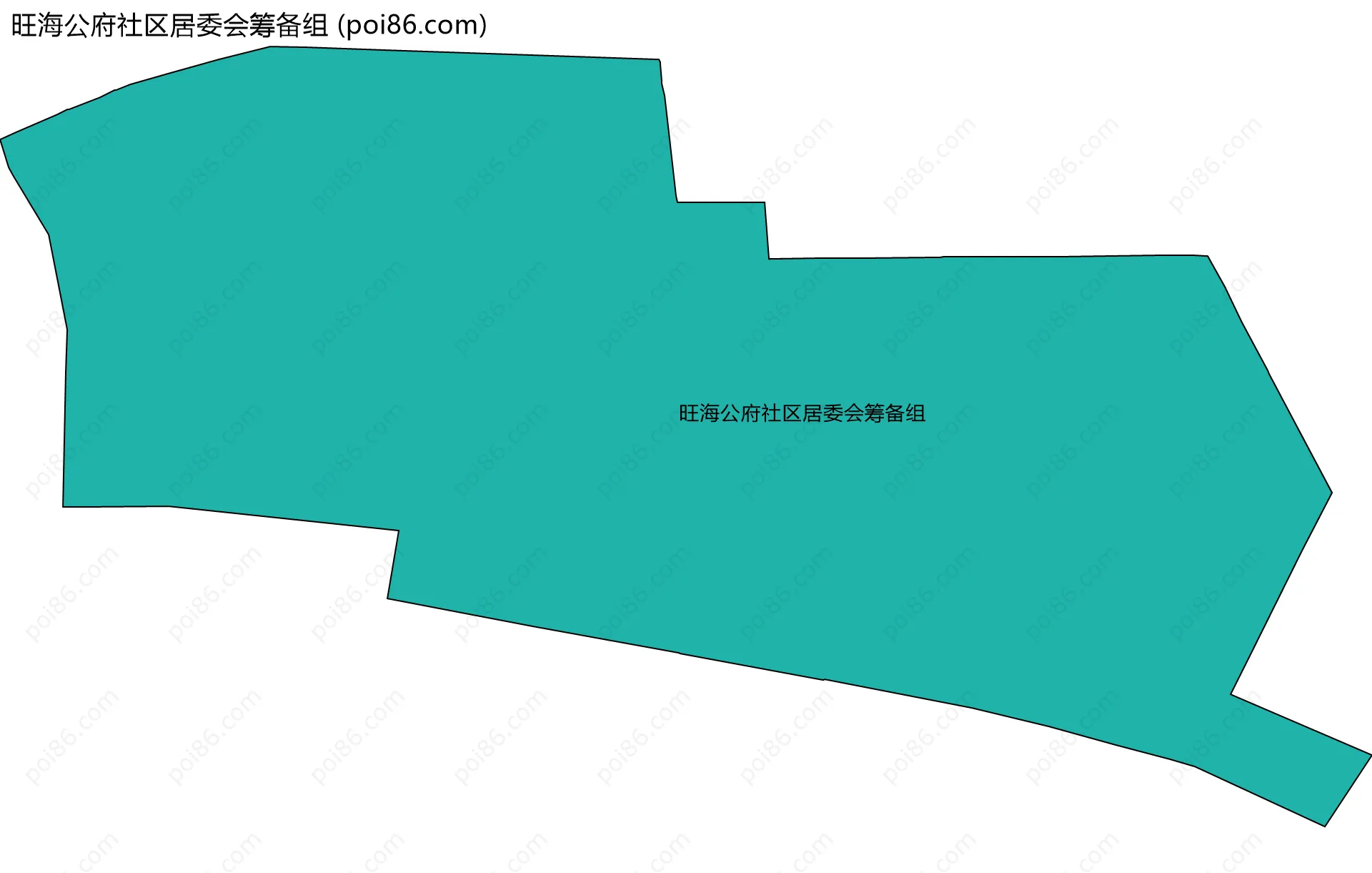 旺海公府社区居委会筹备组边界地图