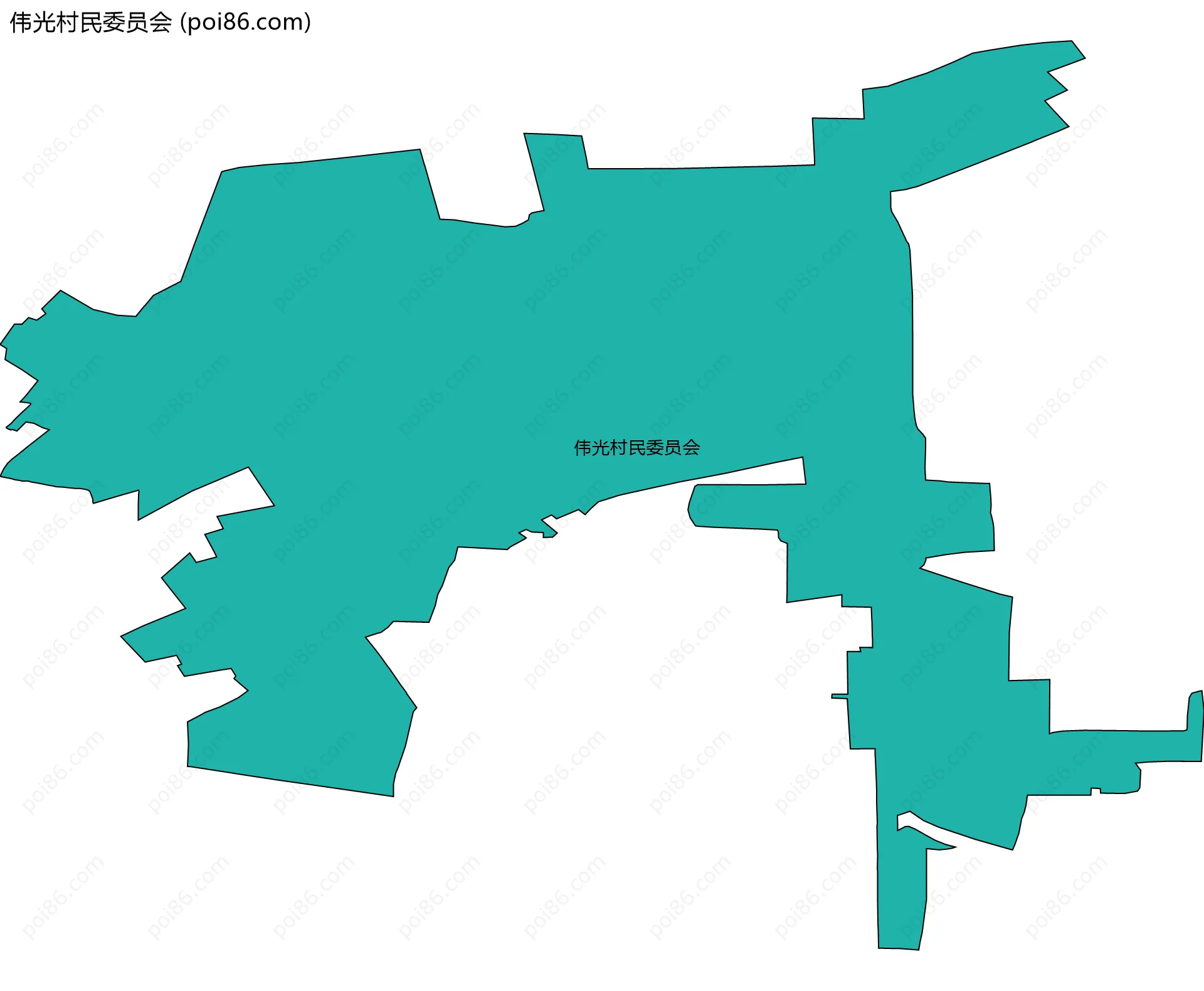 伟光村民委员会边界地图