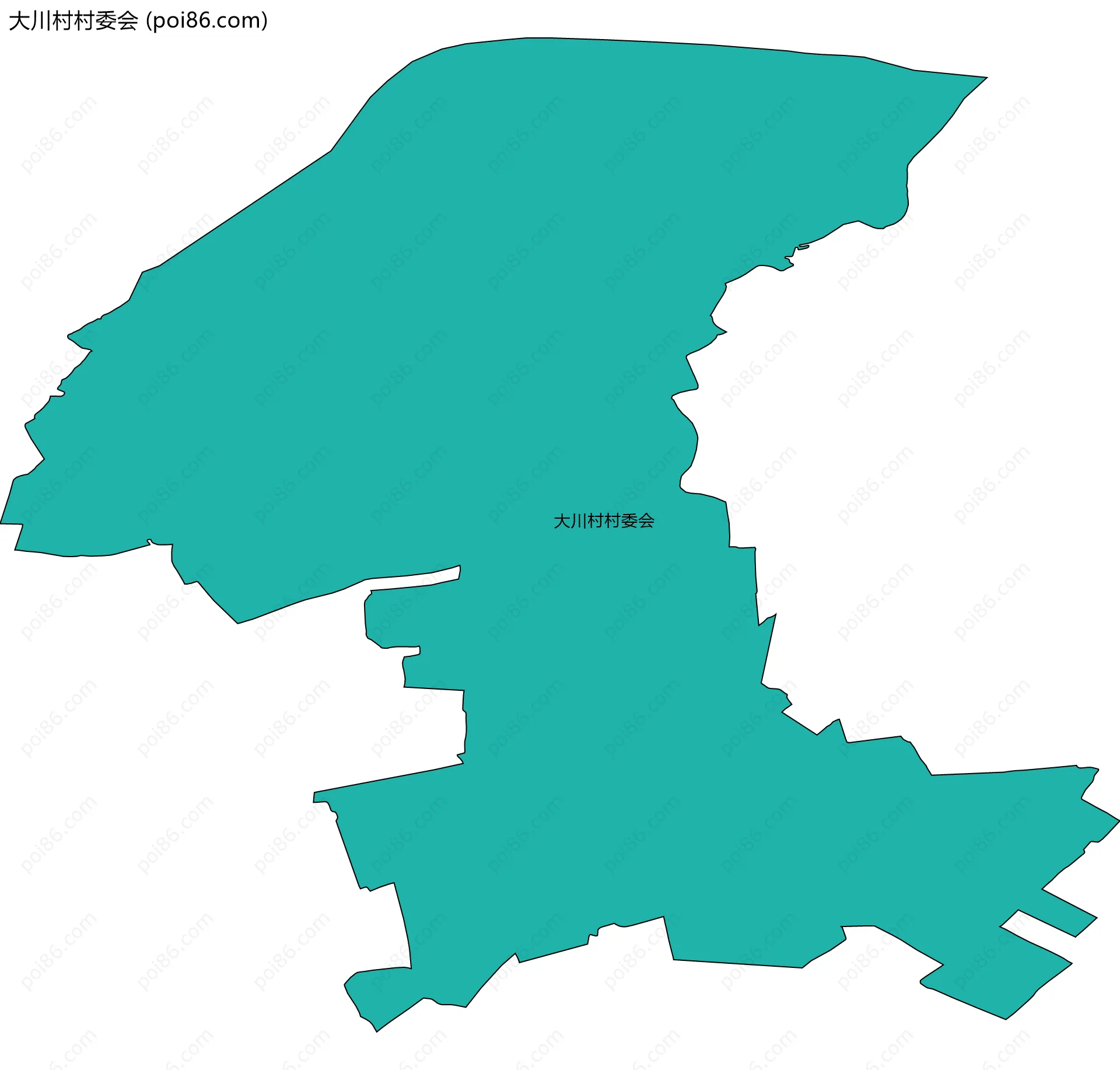 大川村村委会边界地图