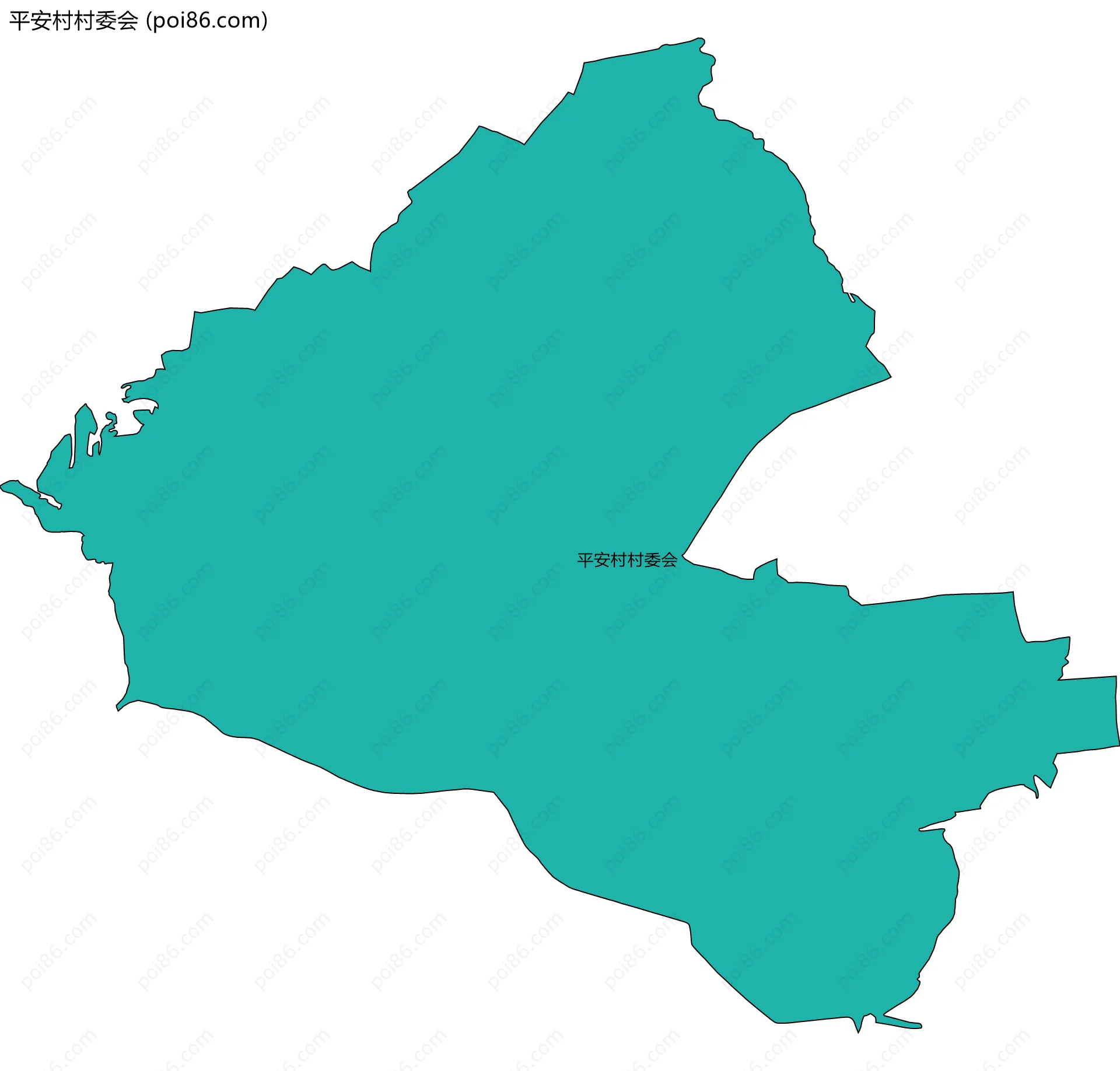 平安村村委会边界地图