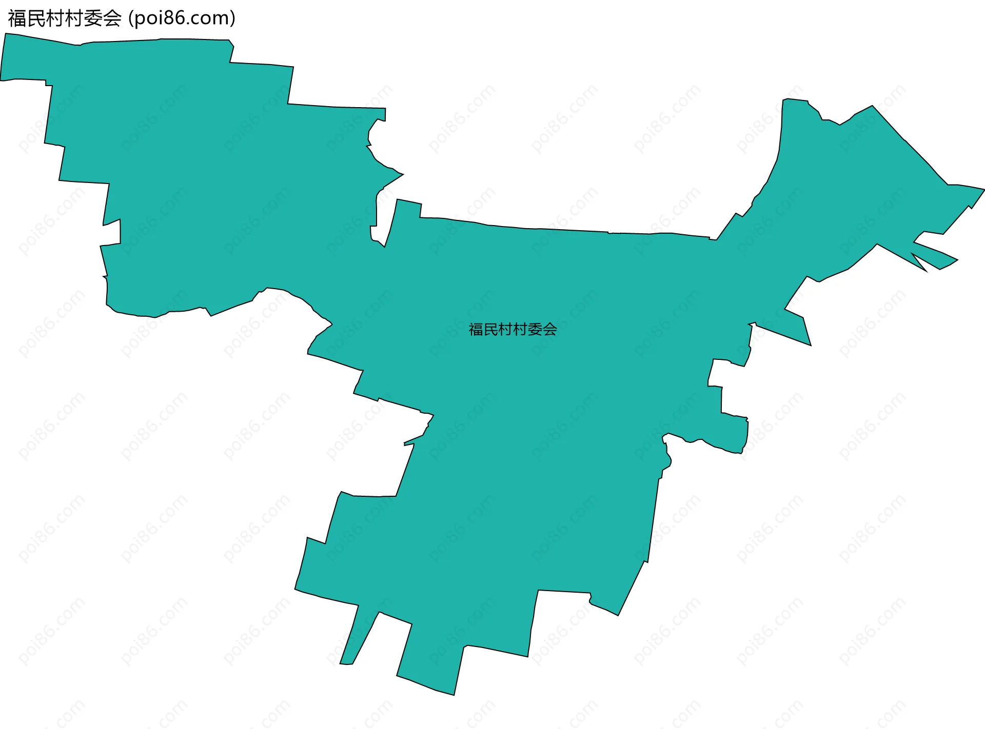 福民村村委会边界地图