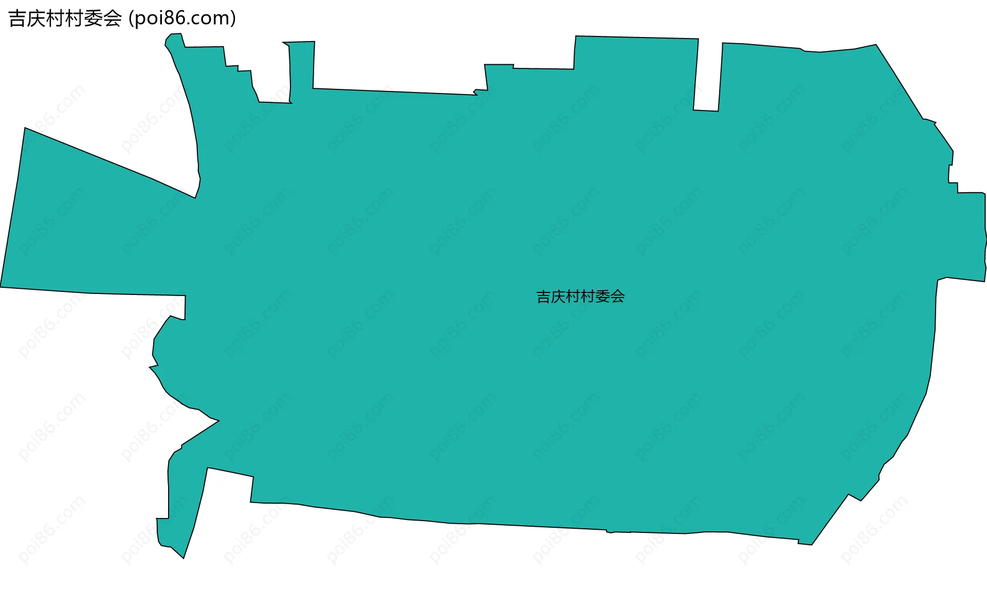 吉庆村村委会边界地图