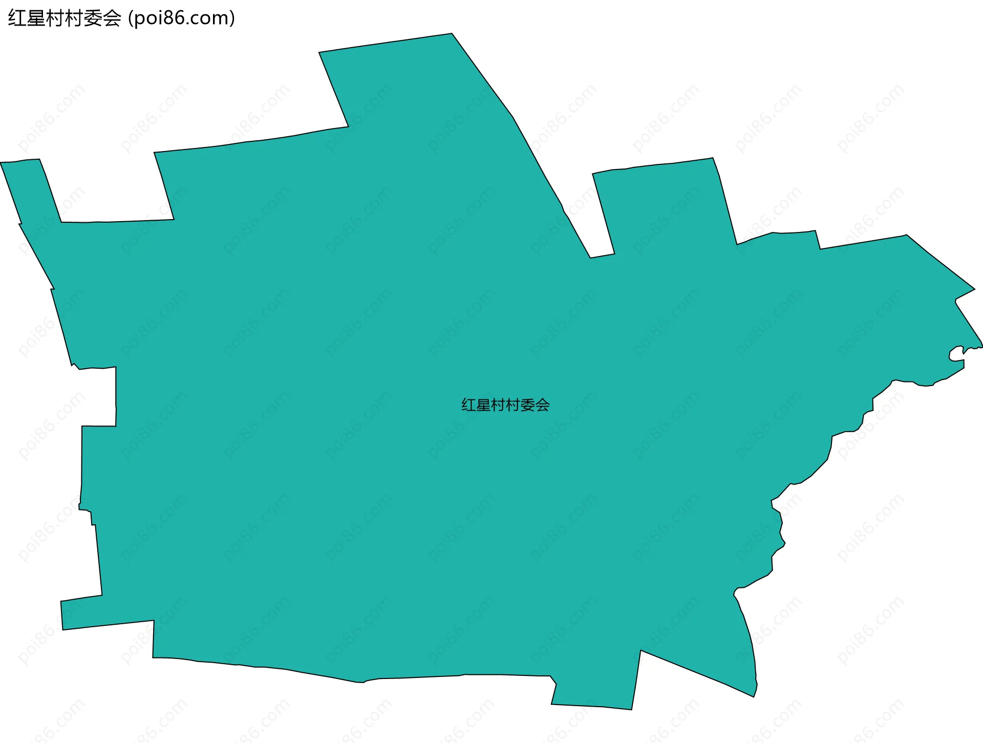 红星村村委会边界地图