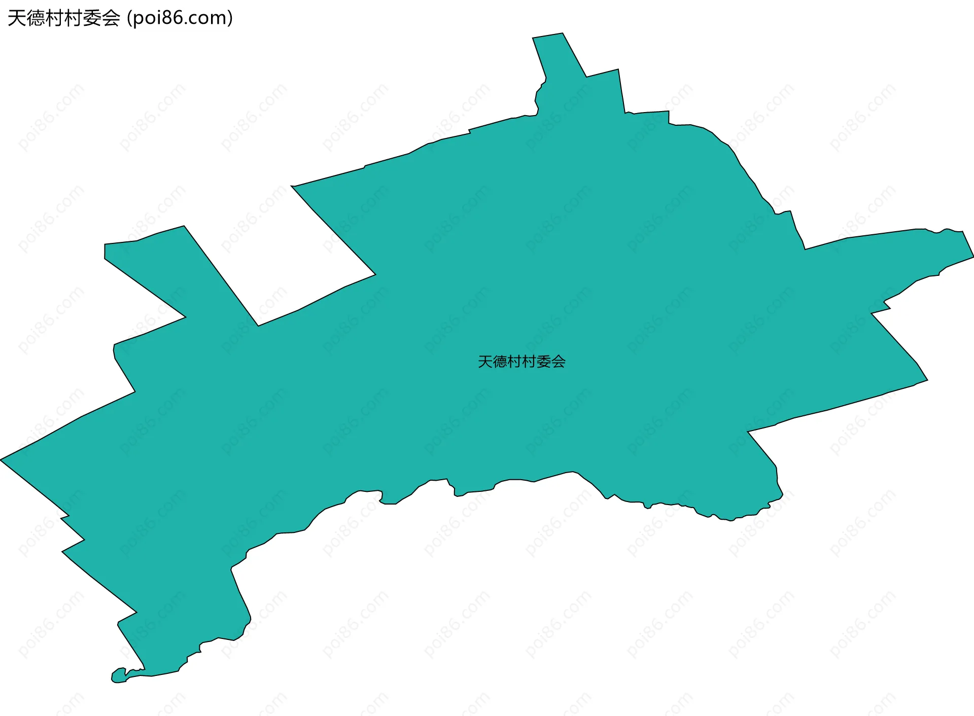 天德村村委会边界地图