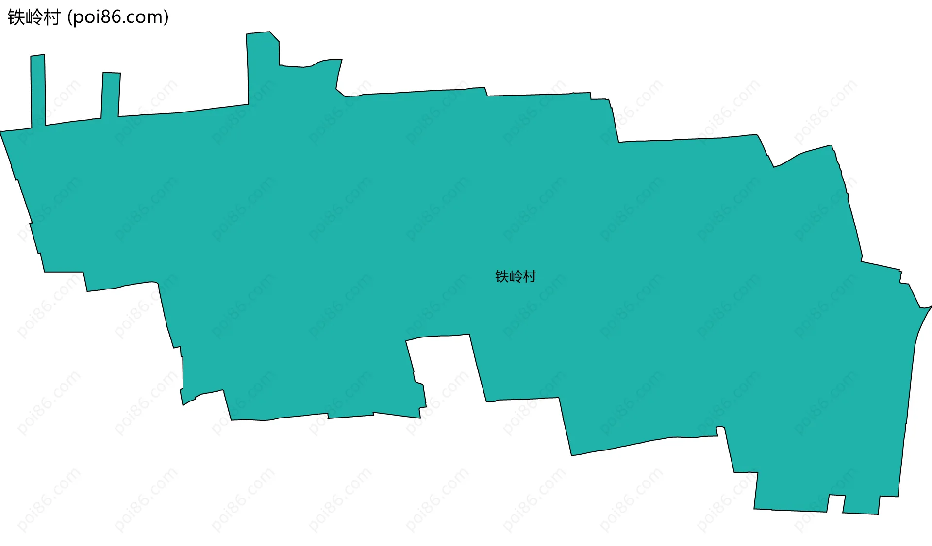 铁岭村边界地图