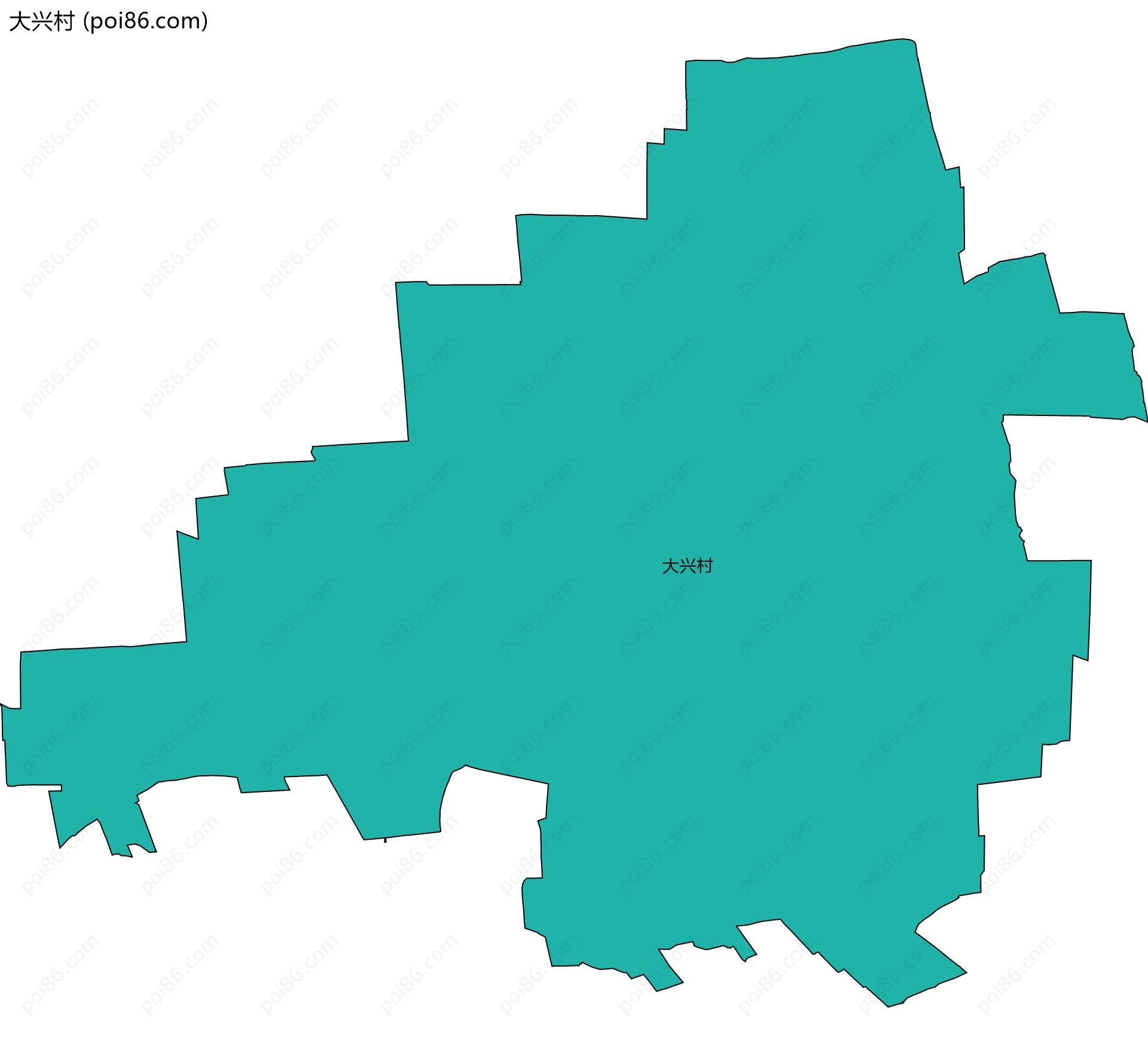 大兴村边界地图