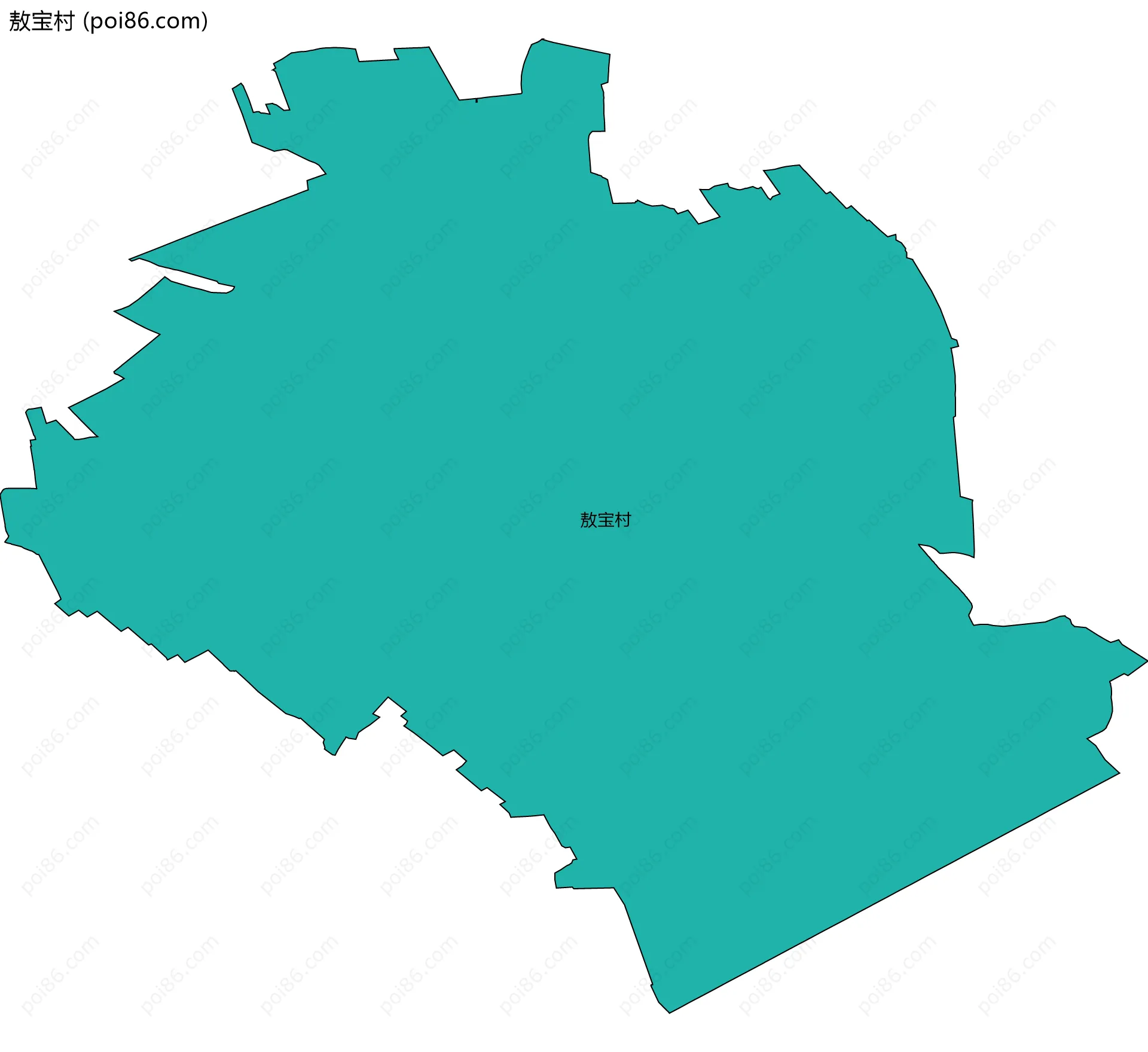 敖宝村边界地图