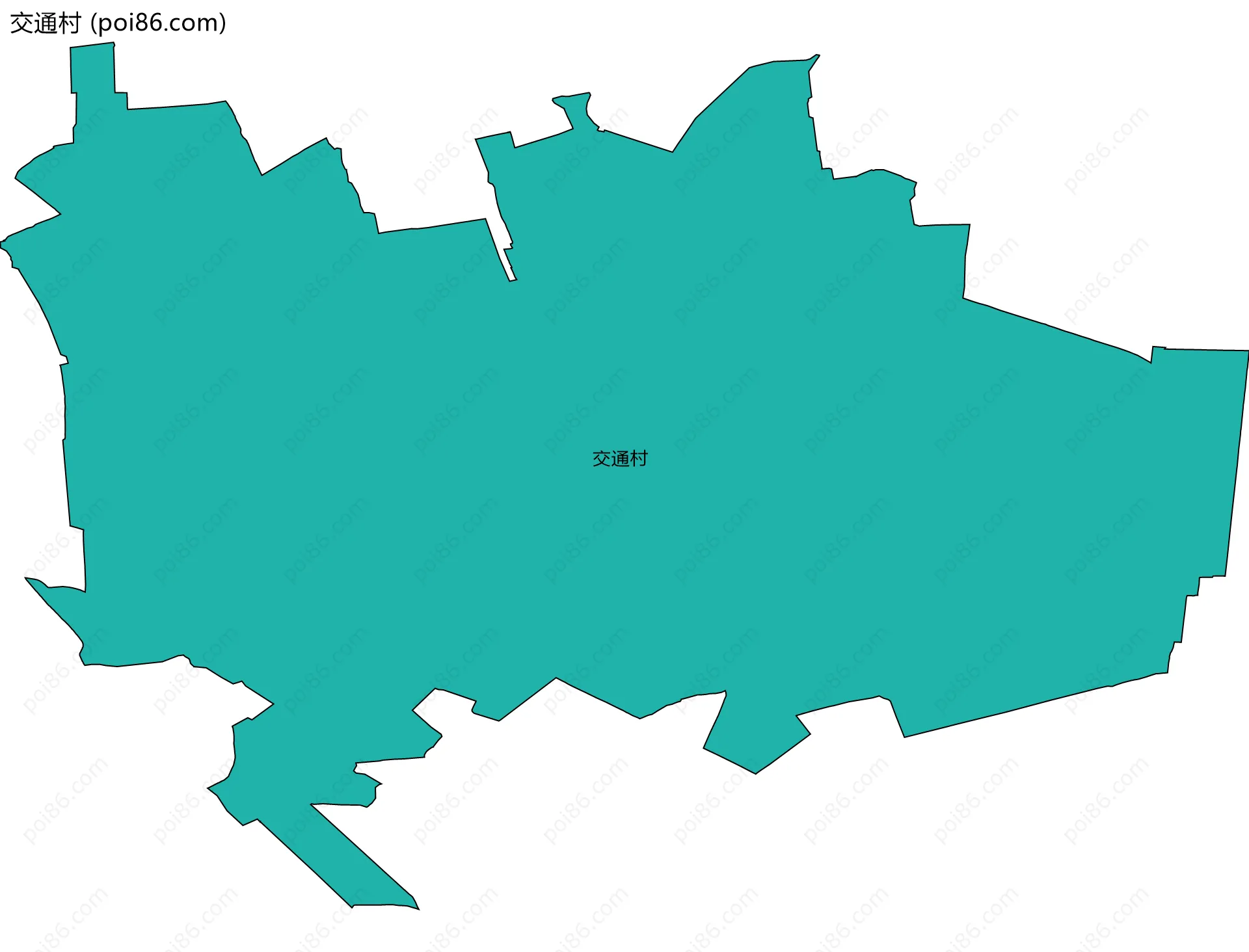 交通村边界地图