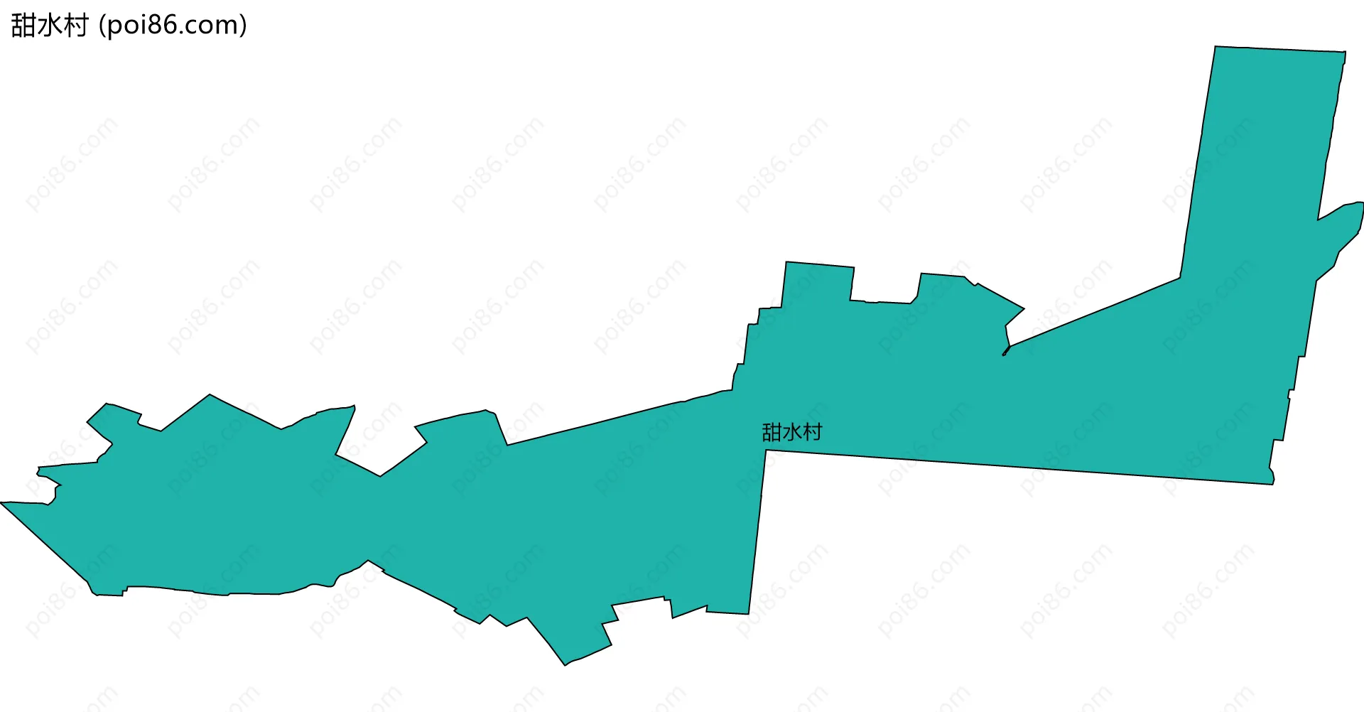 甜水村边界地图