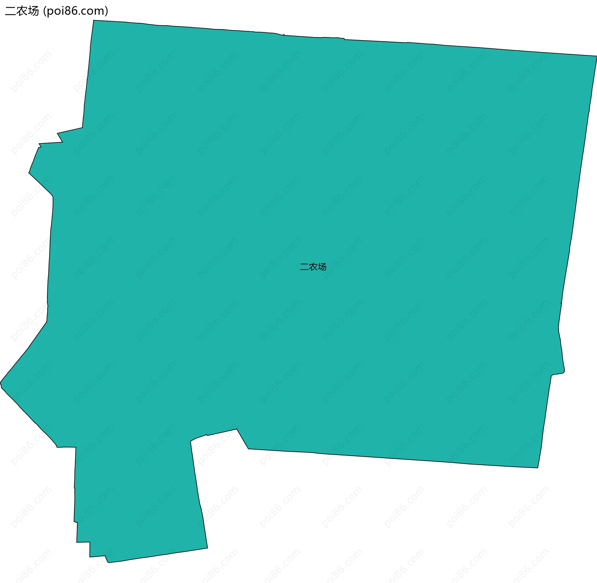 二农场边界地图